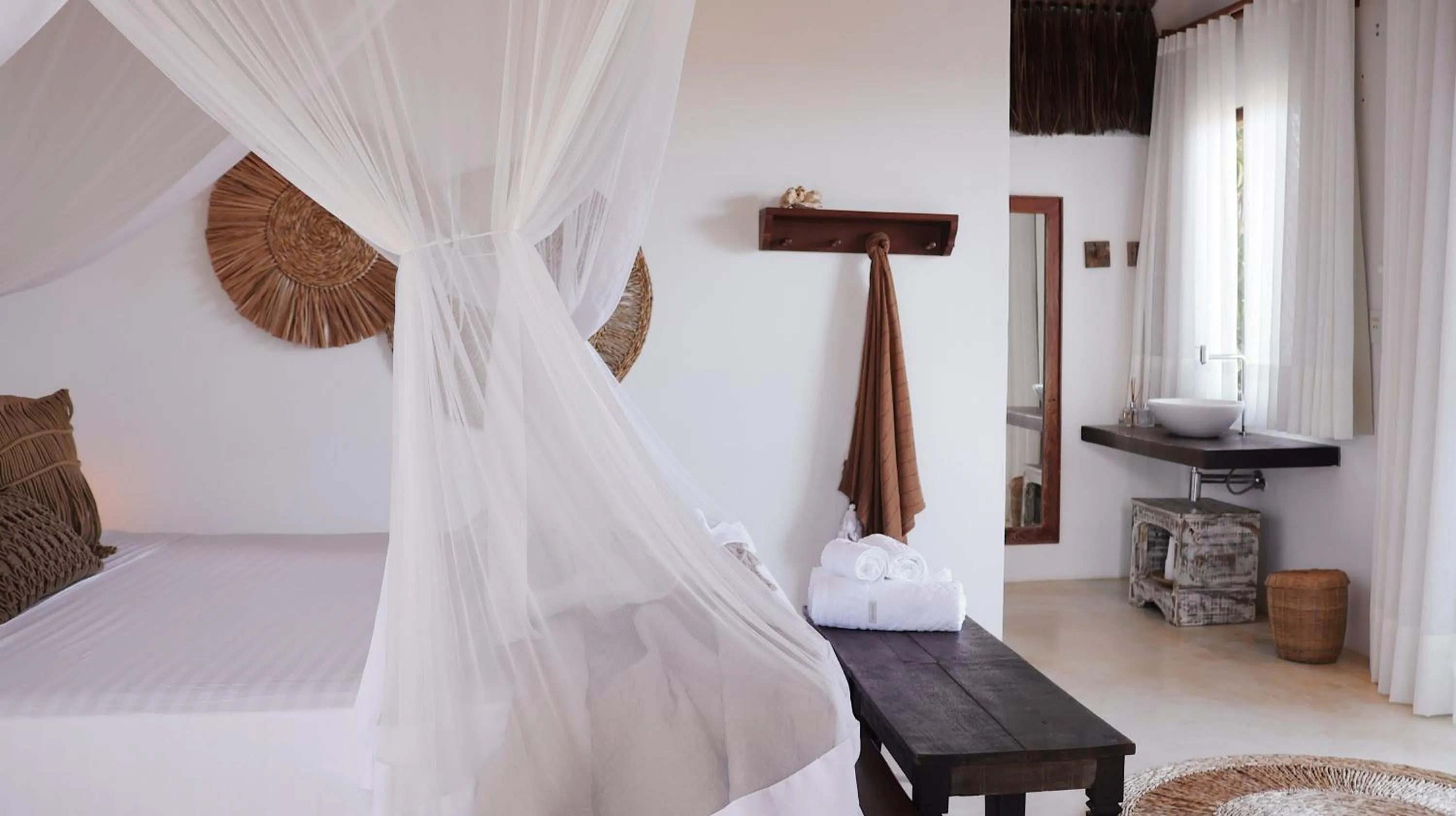 Bed in Villa Prana Trancoso - Vista mar