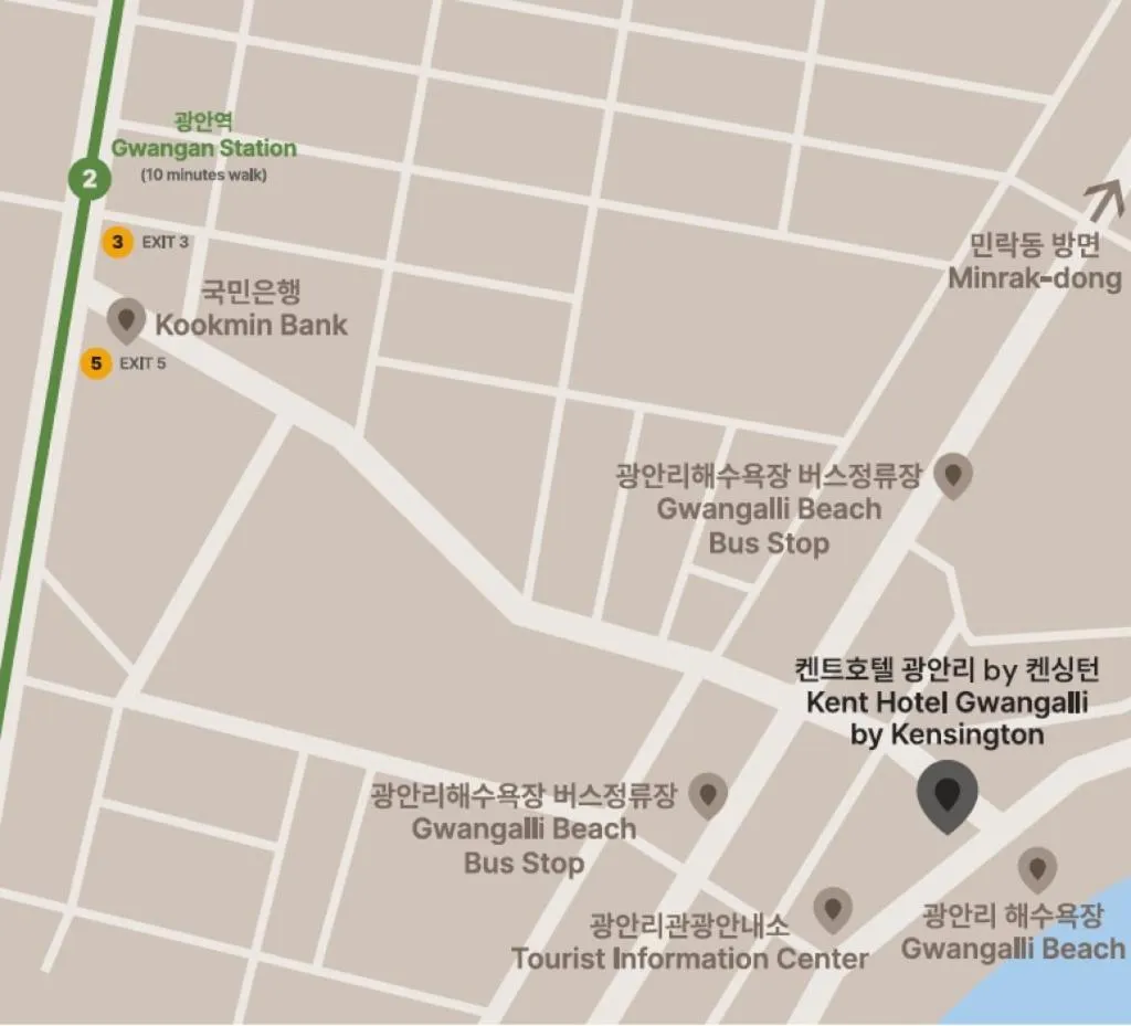 Location in Kent Hotel Gwangalli by Kensington