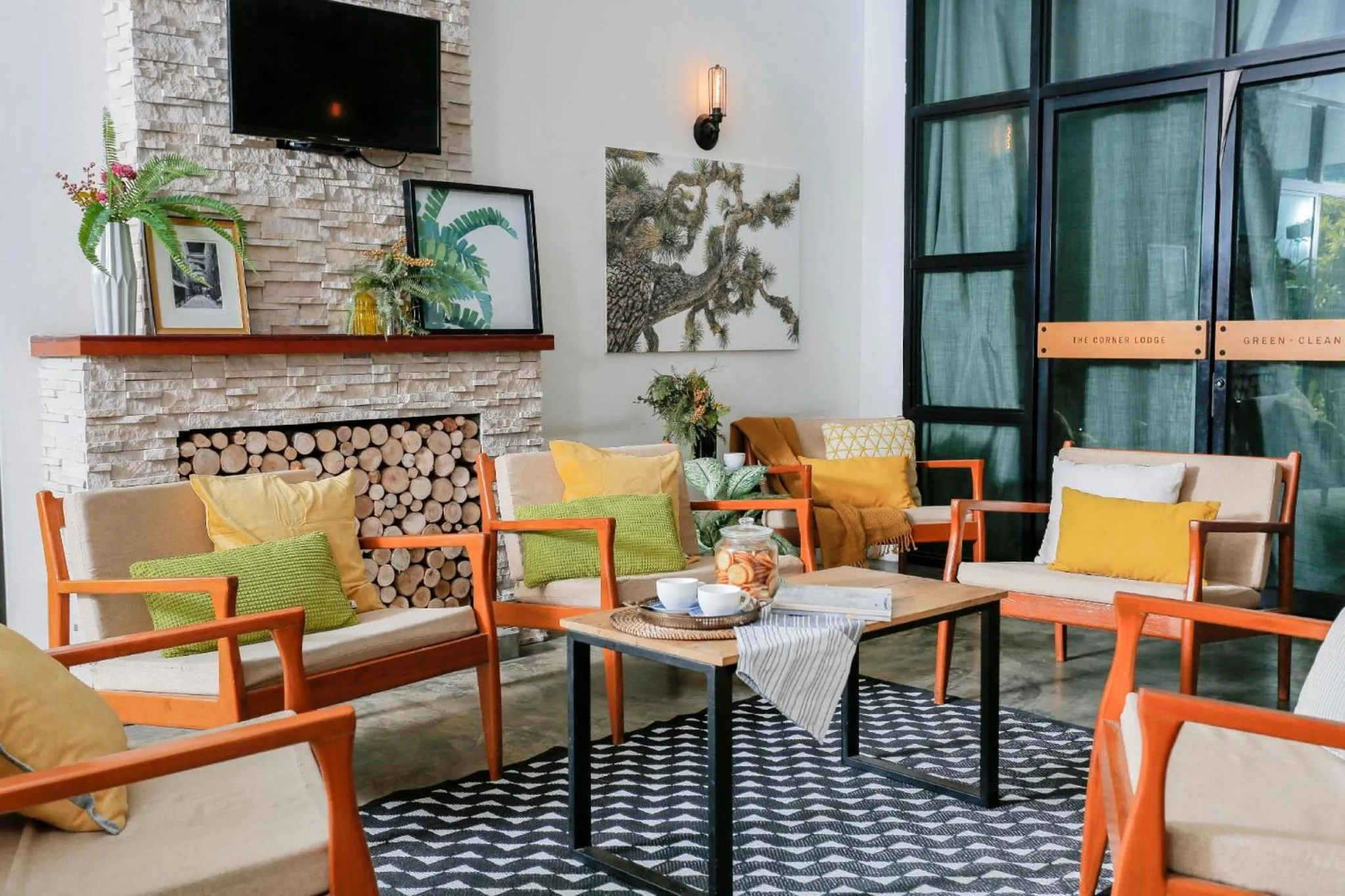 Lobby or reception in The Corner Lodge