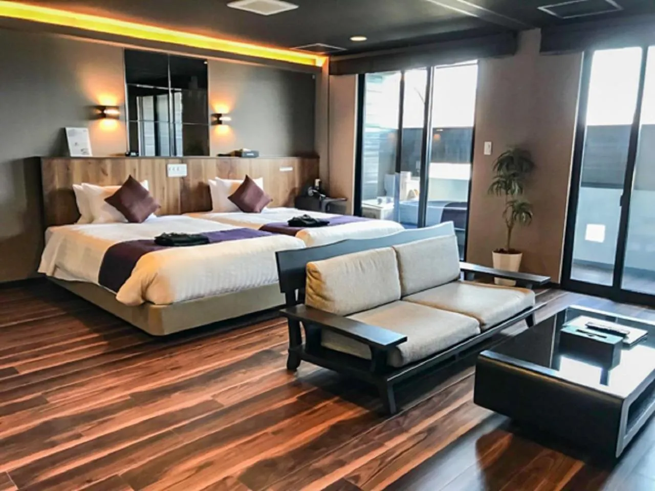Photo of the whole room, Bed in LiVEMAX RESORT Aki Miyahama Onsen