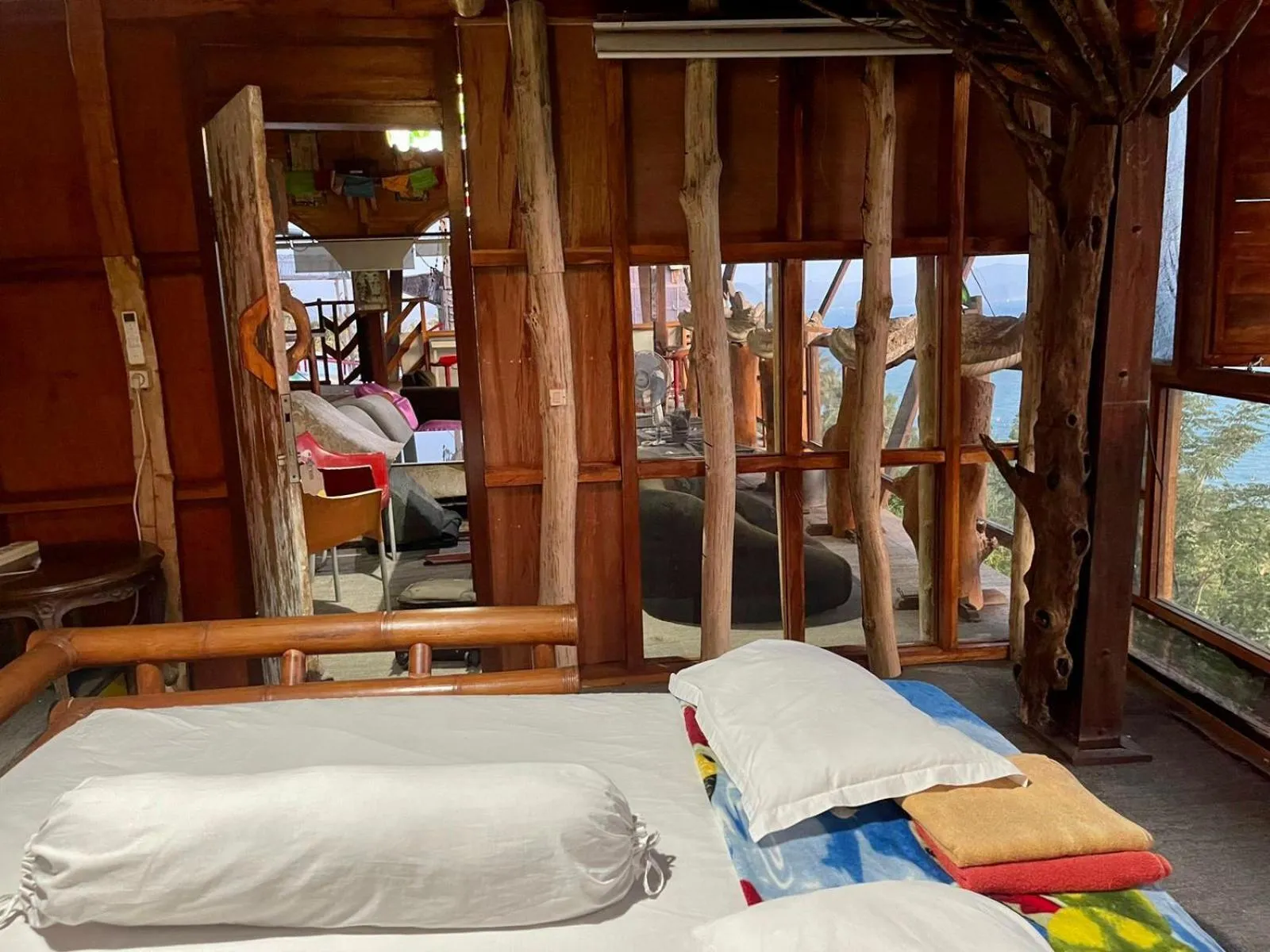 Bed in Karang Aji Beach Villa