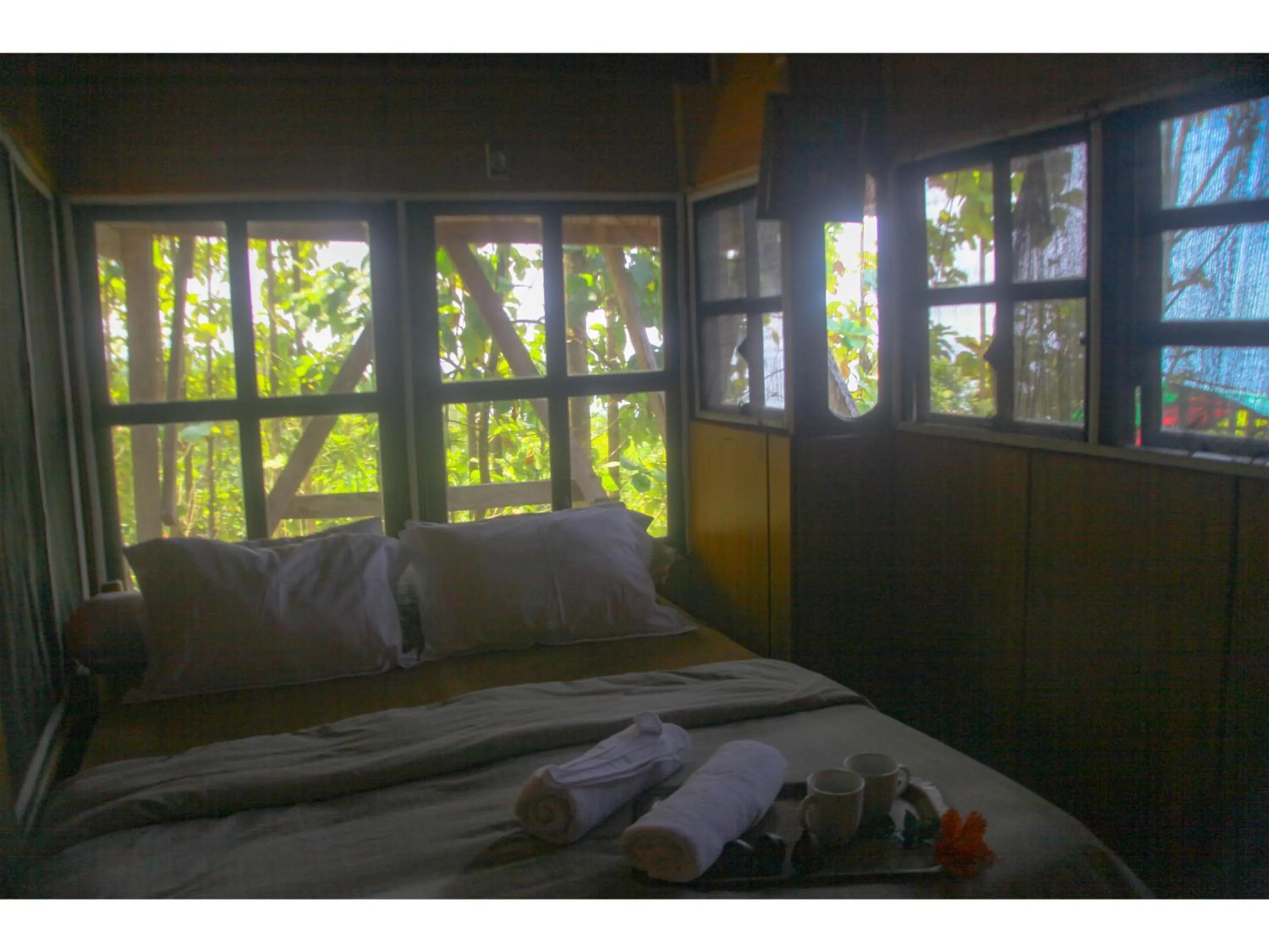 Bed in Karang Aji Beach Villa