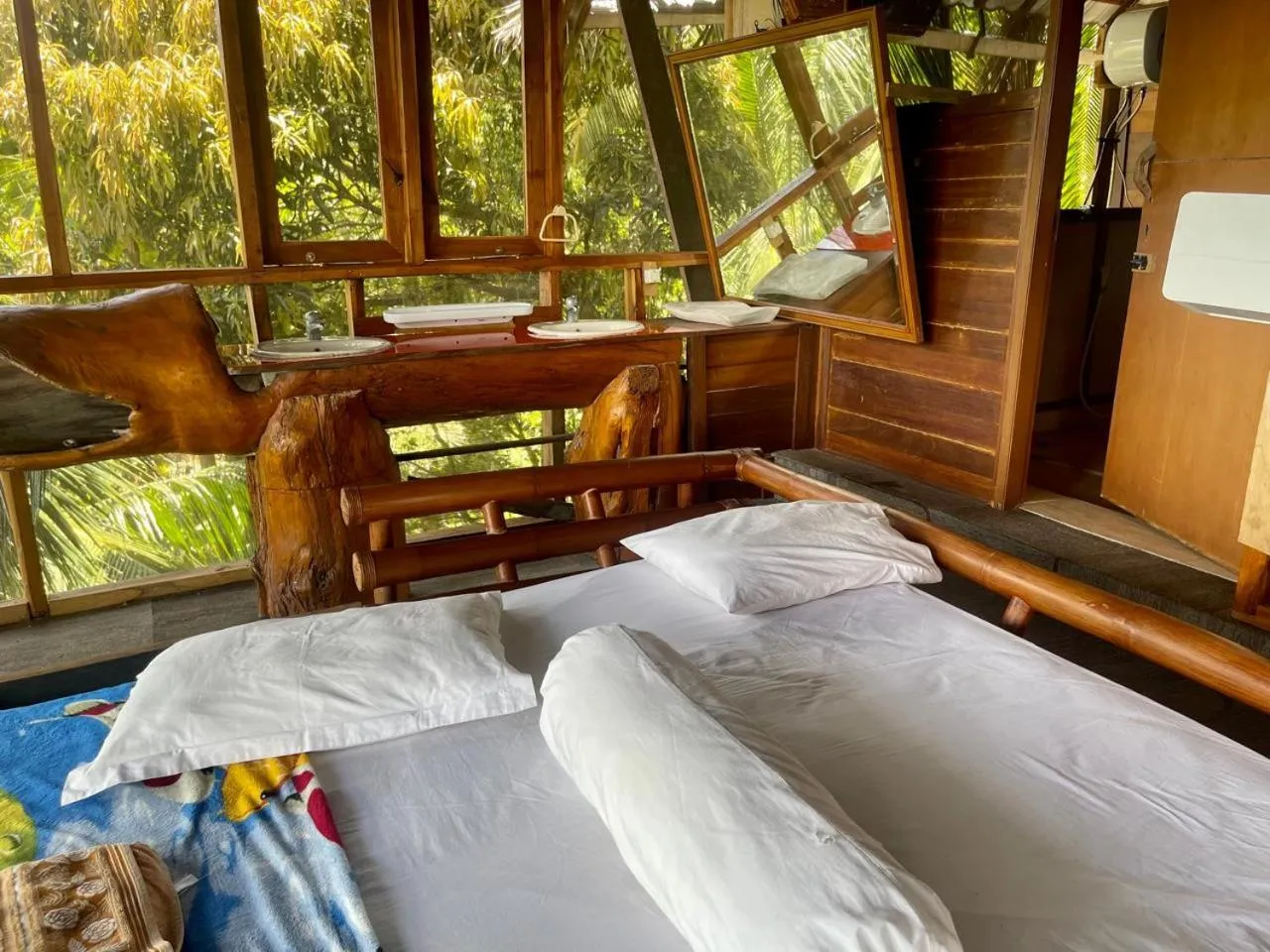 Bed in Karang Aji Beach Villa