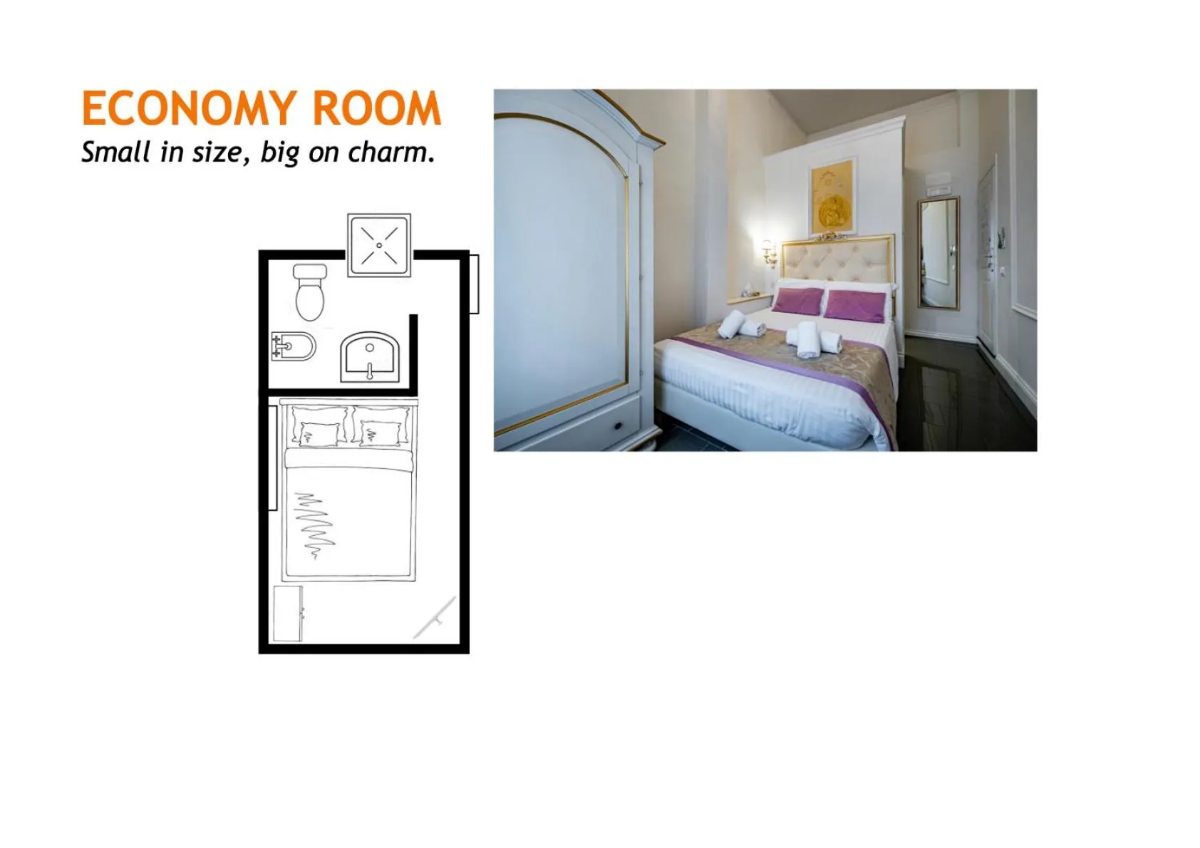 Floor plan, Bed in B&B La Terrazza Sul Duomo