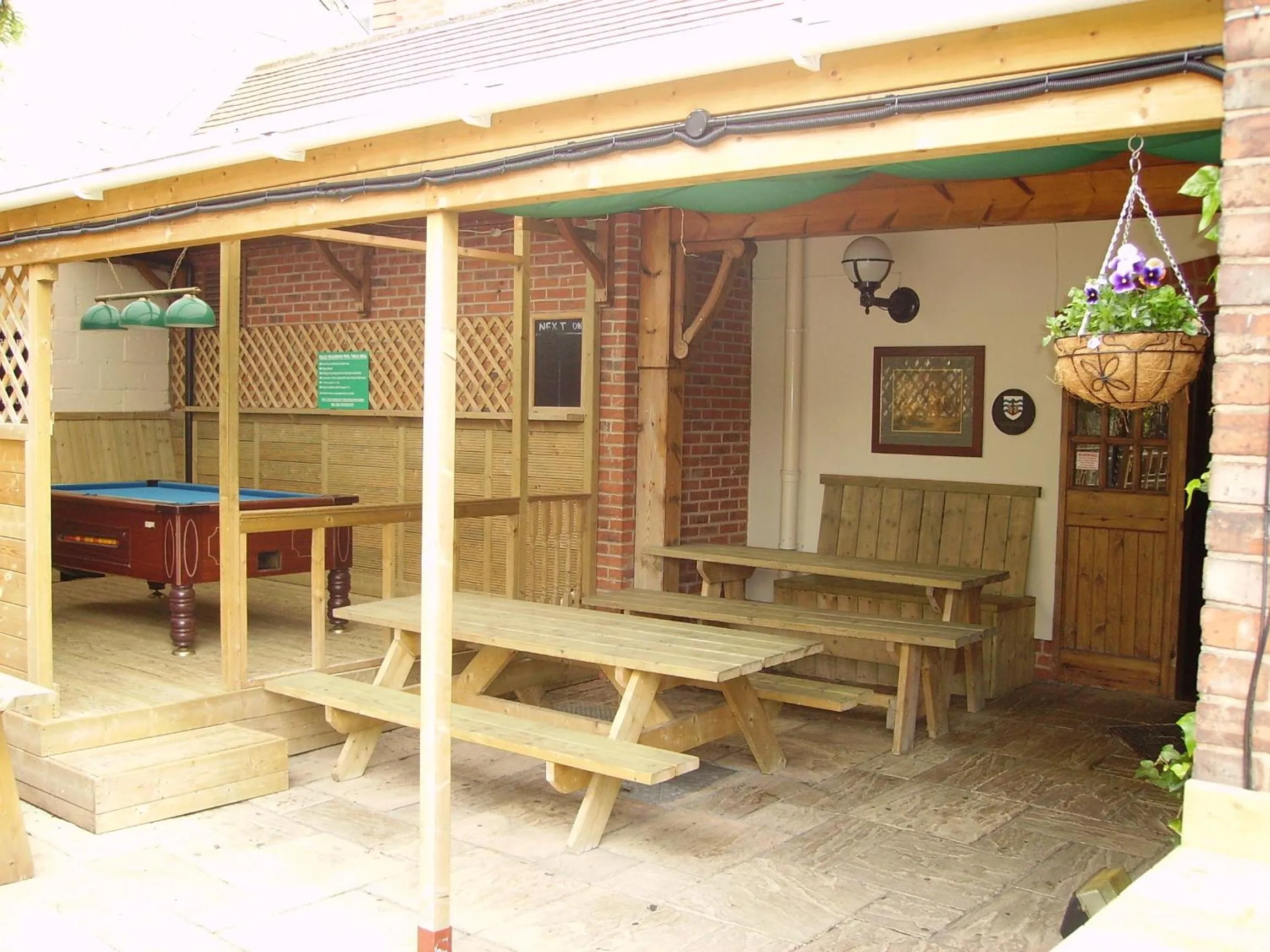 Patio in The Stockton Arms Hotel