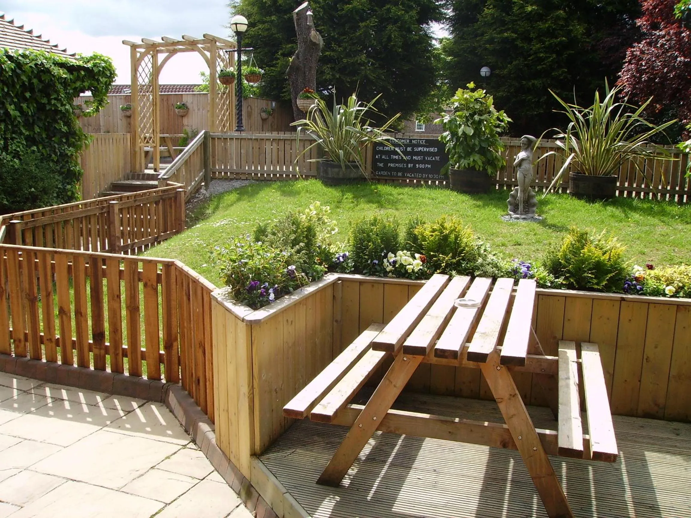 Garden in The Stockton Arms Hotel