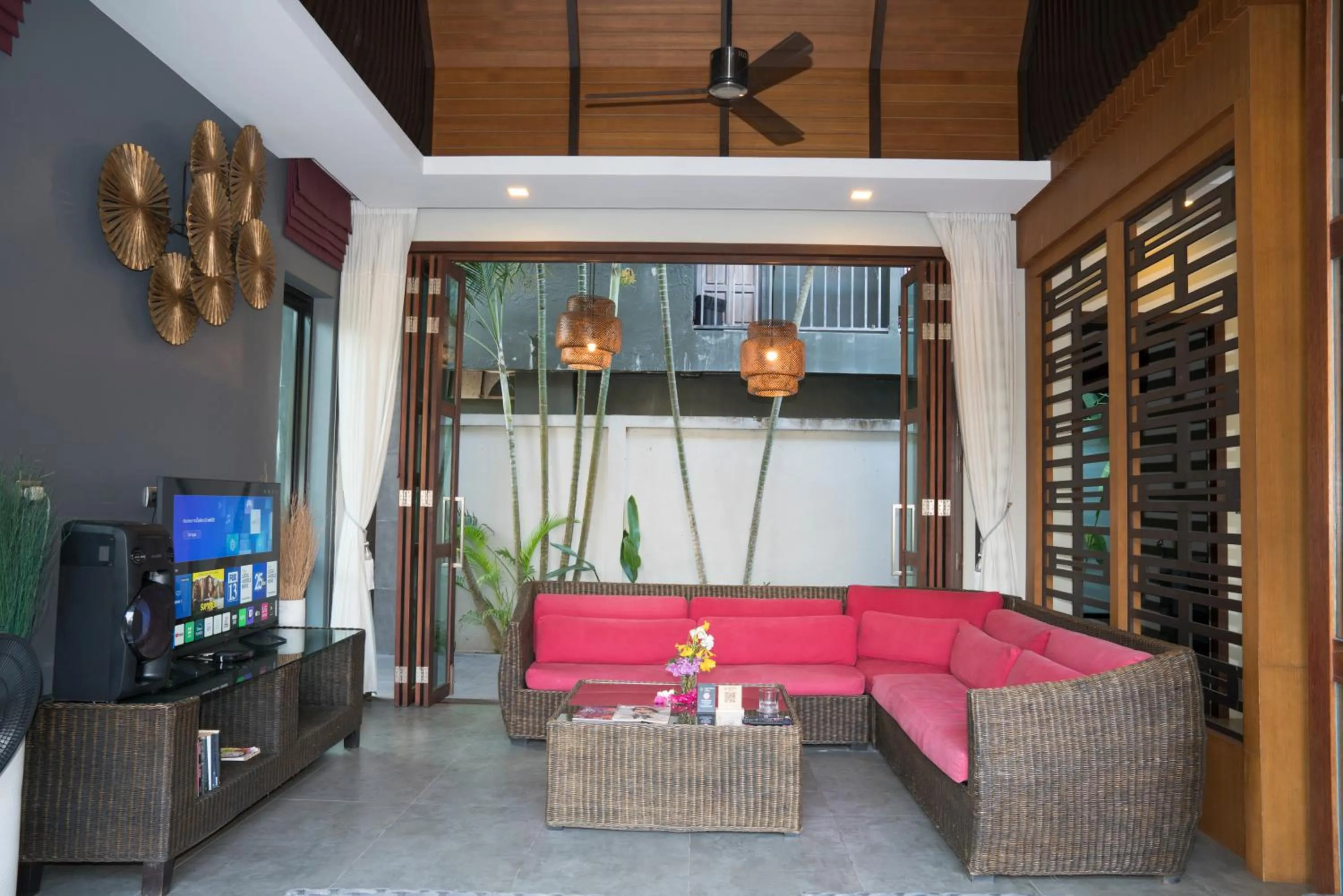 TV and multimedia in Narintara Private Pool Villas - Free Tuk-Tuk Service to the Beach!
