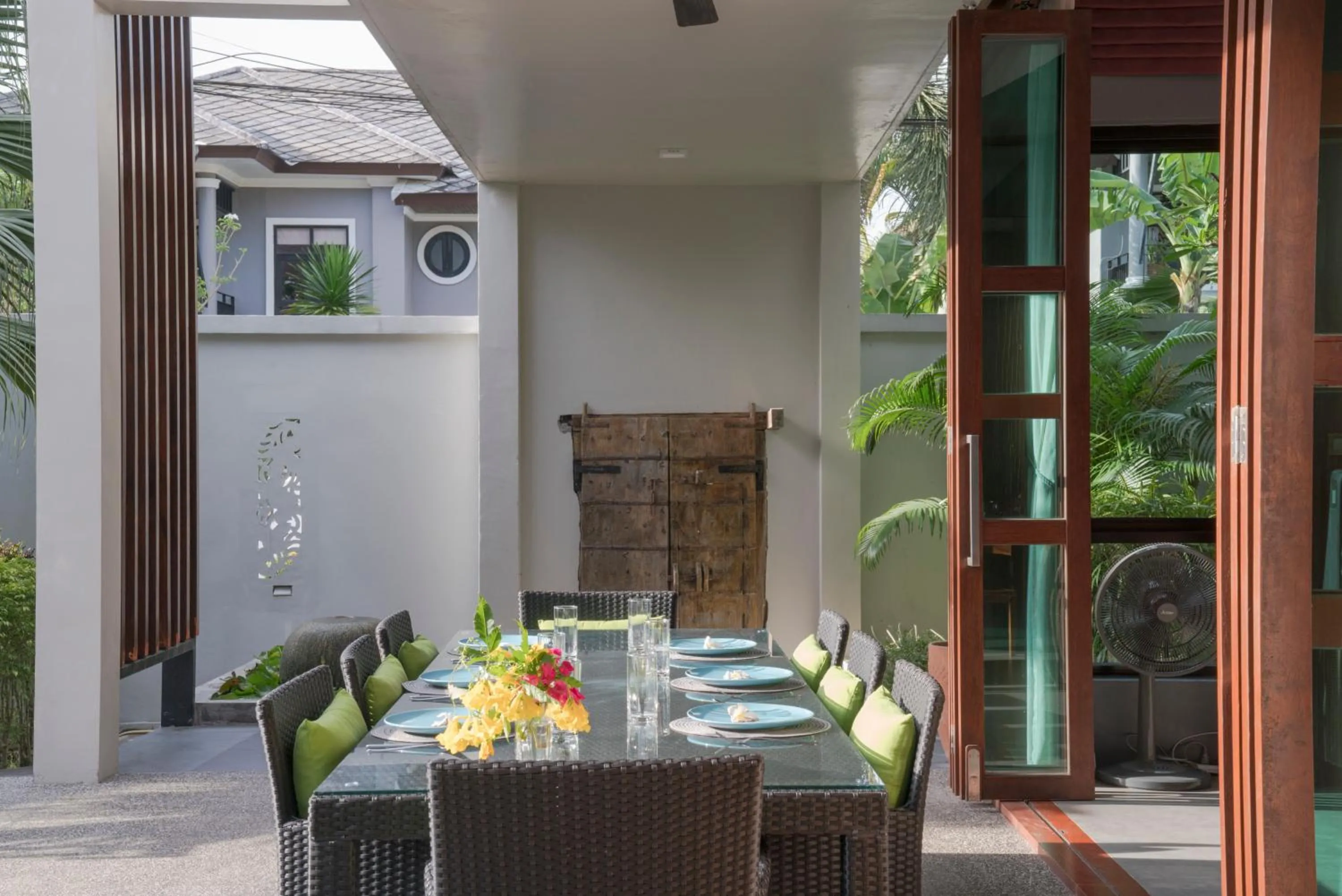 Patio in Narintara Private Pool Villas - Free Tuk-Tuk Service to the Beach!