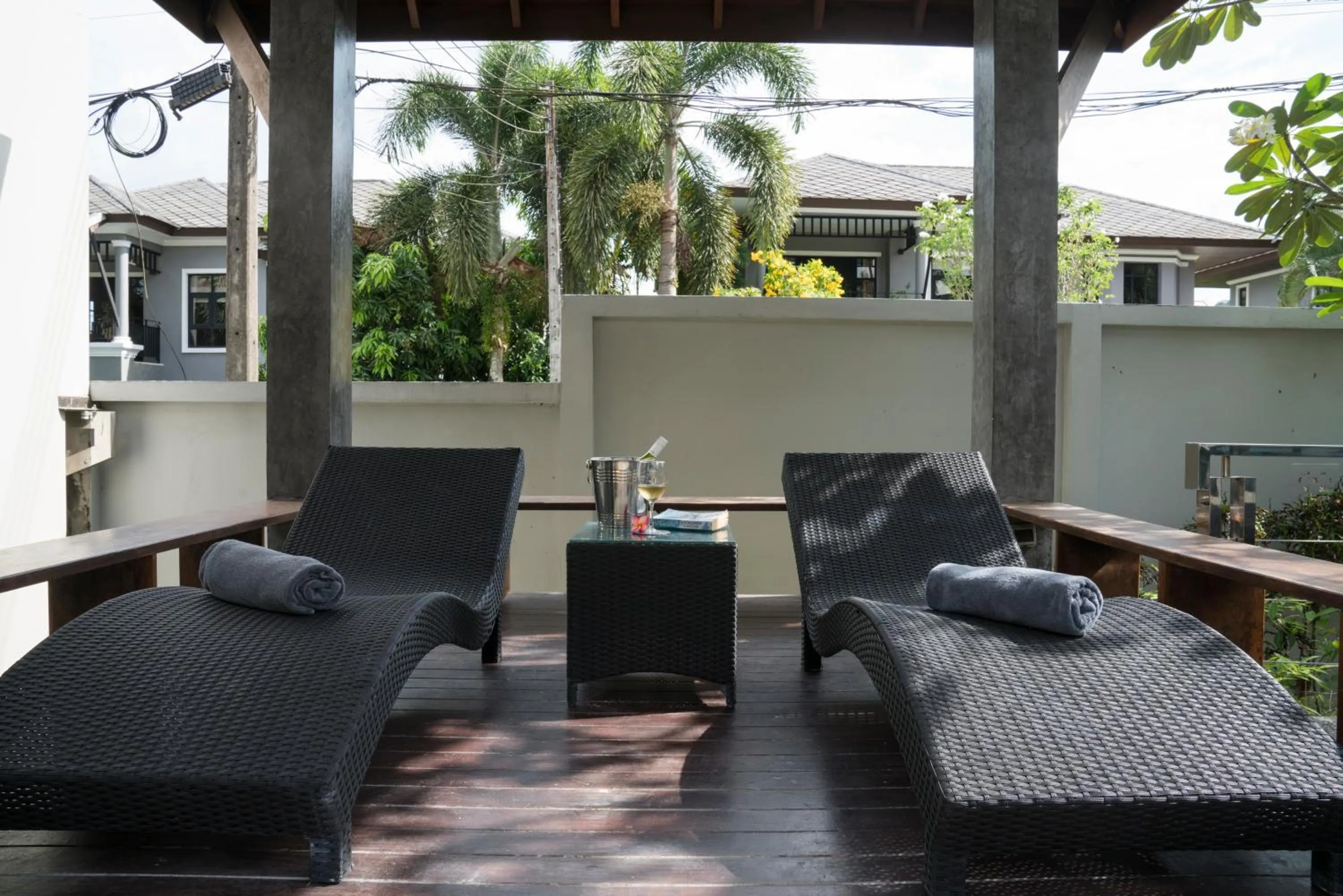 sunbed in Narintara Private Pool Villas - Free Tuk-Tuk Service to the Beach!