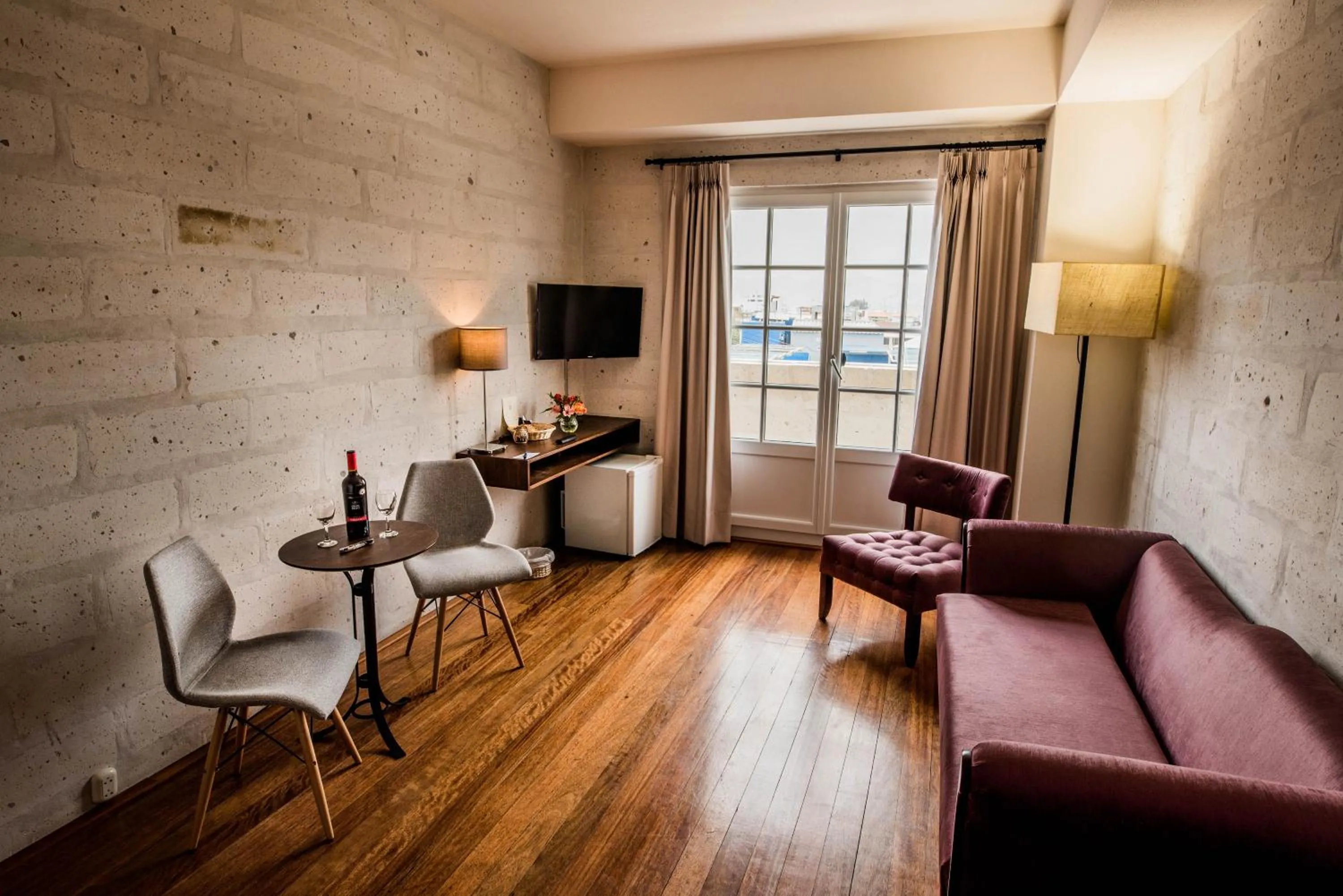 Seating area in Palla Boutique Hotel