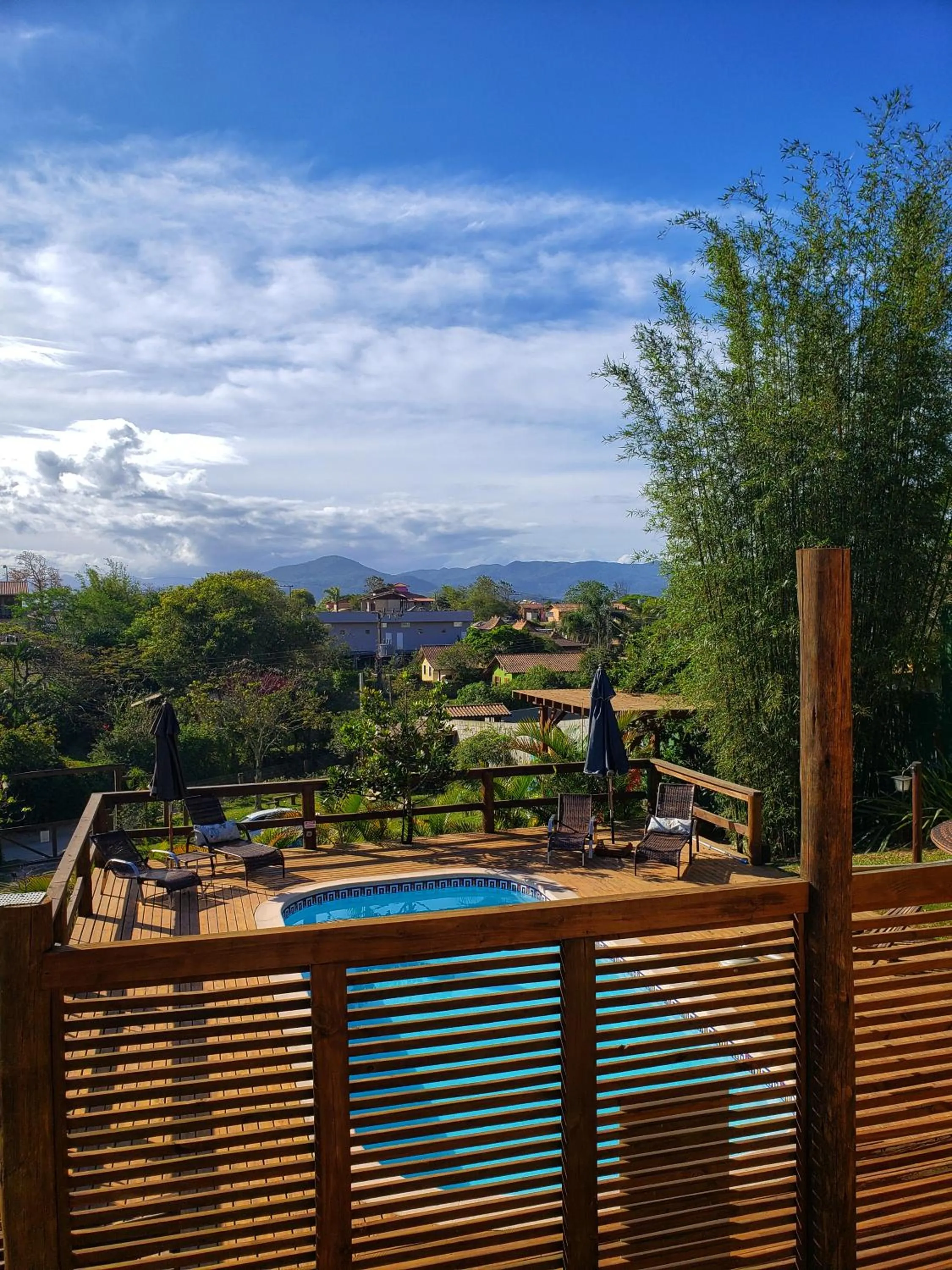 Pool view in Pousada Villa Seychelles