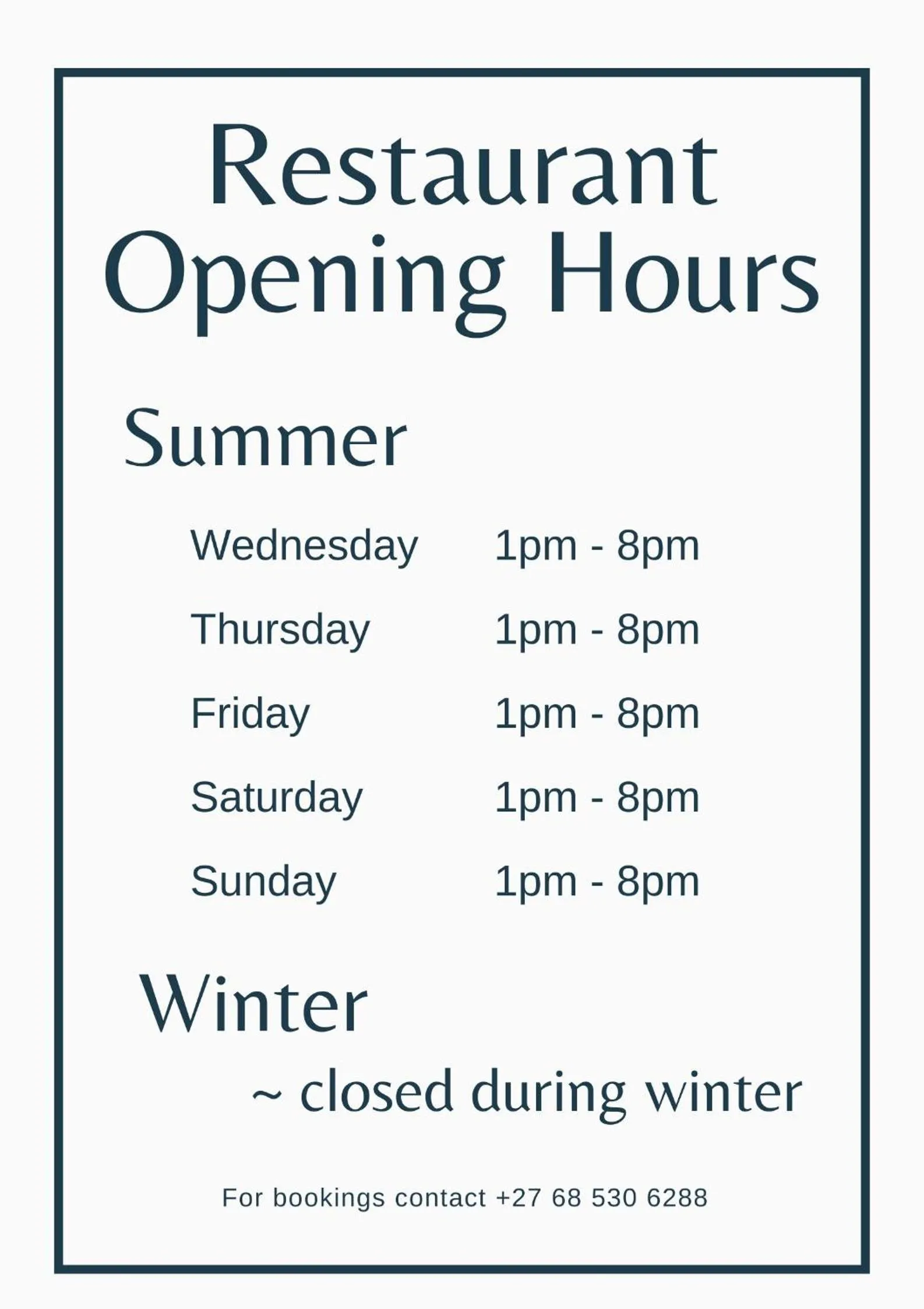 Restaurant/places to eat in River Front Estate