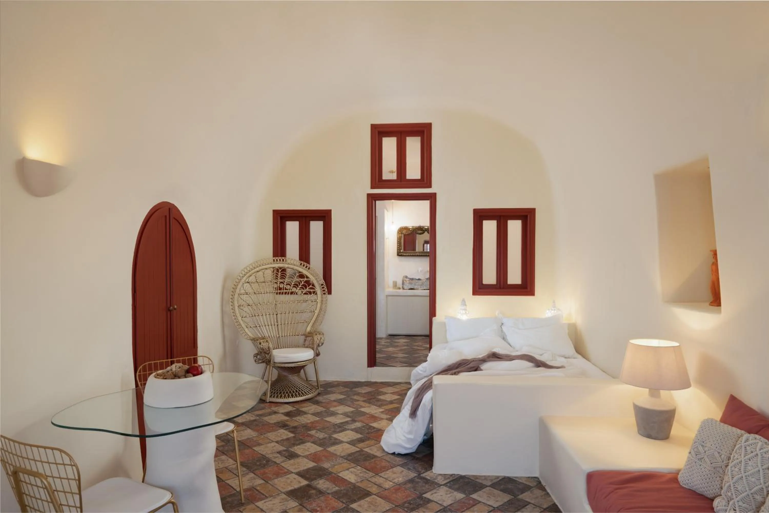 Bedroom in The Architect's Cave House