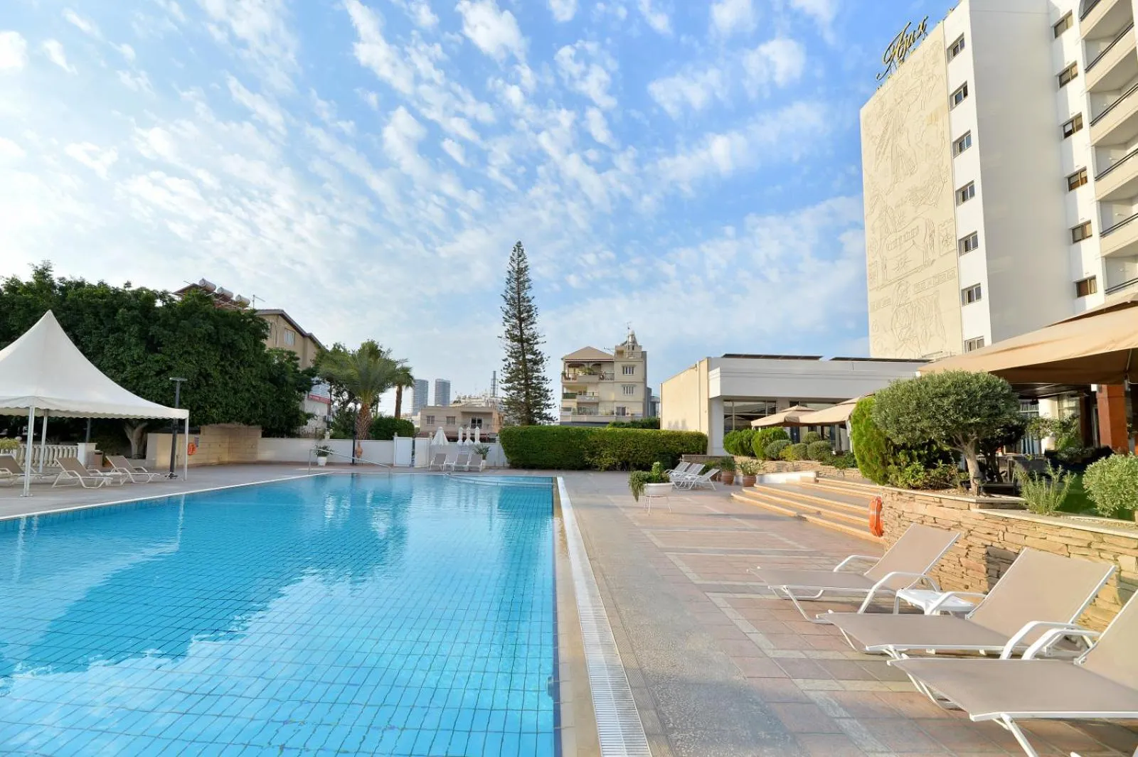 Swimming pool in Ajax Hotel