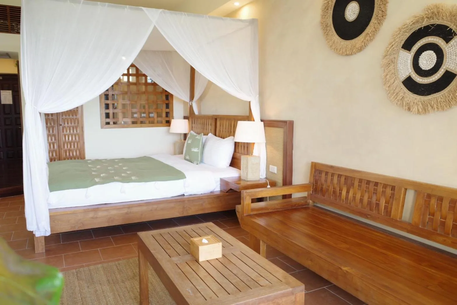 Bed in Red Garden Resort