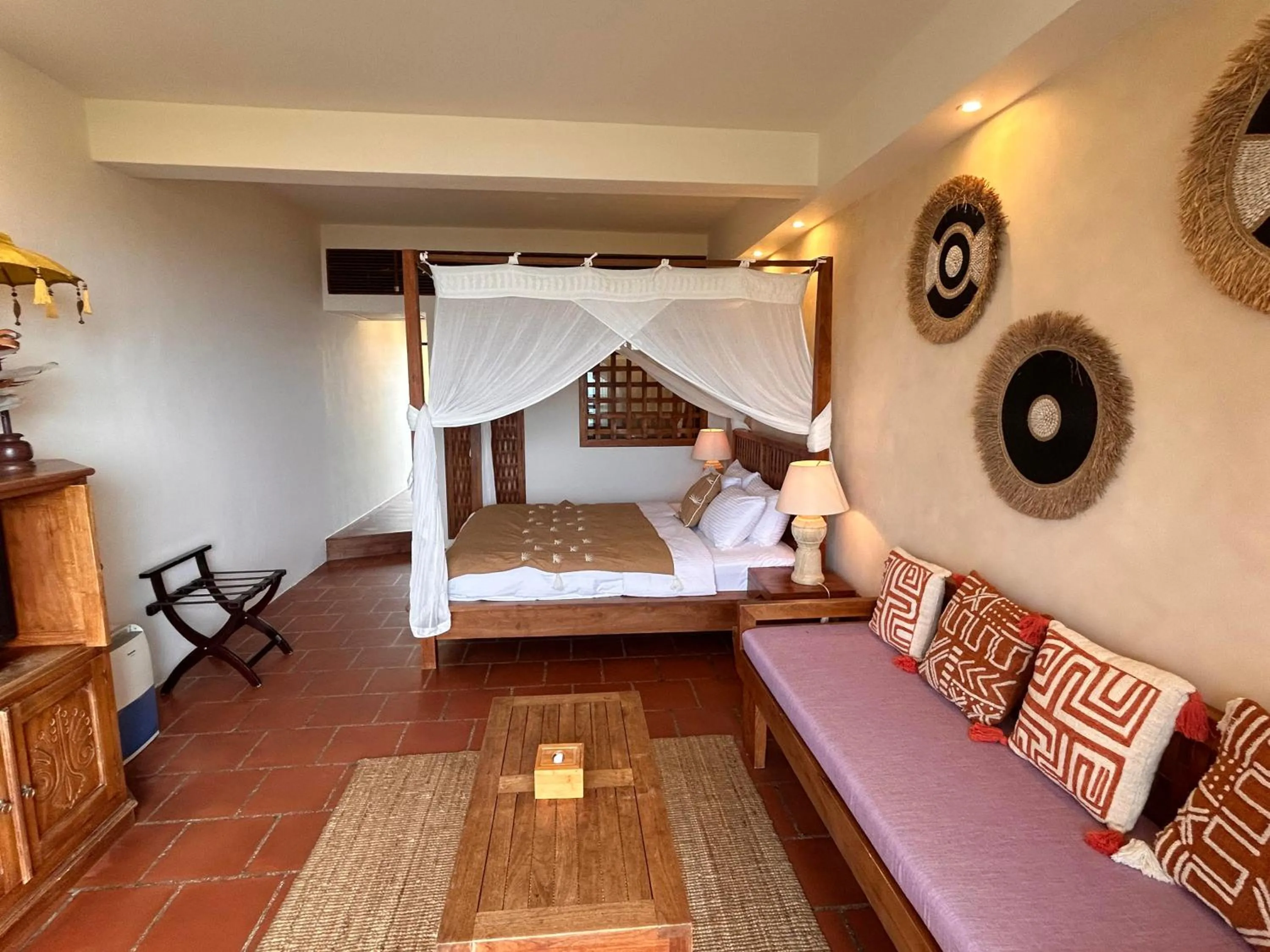 Bed in Red Garden Resort