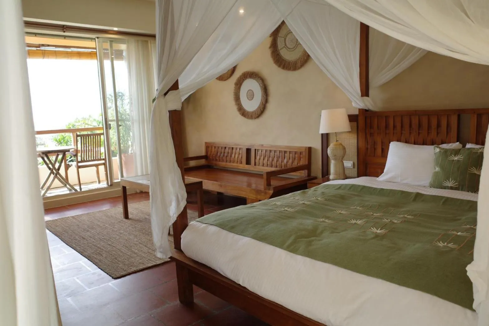 Bed in Red Garden Resort