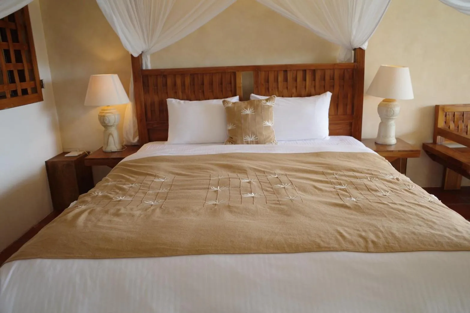 Bed in Red Garden Resort