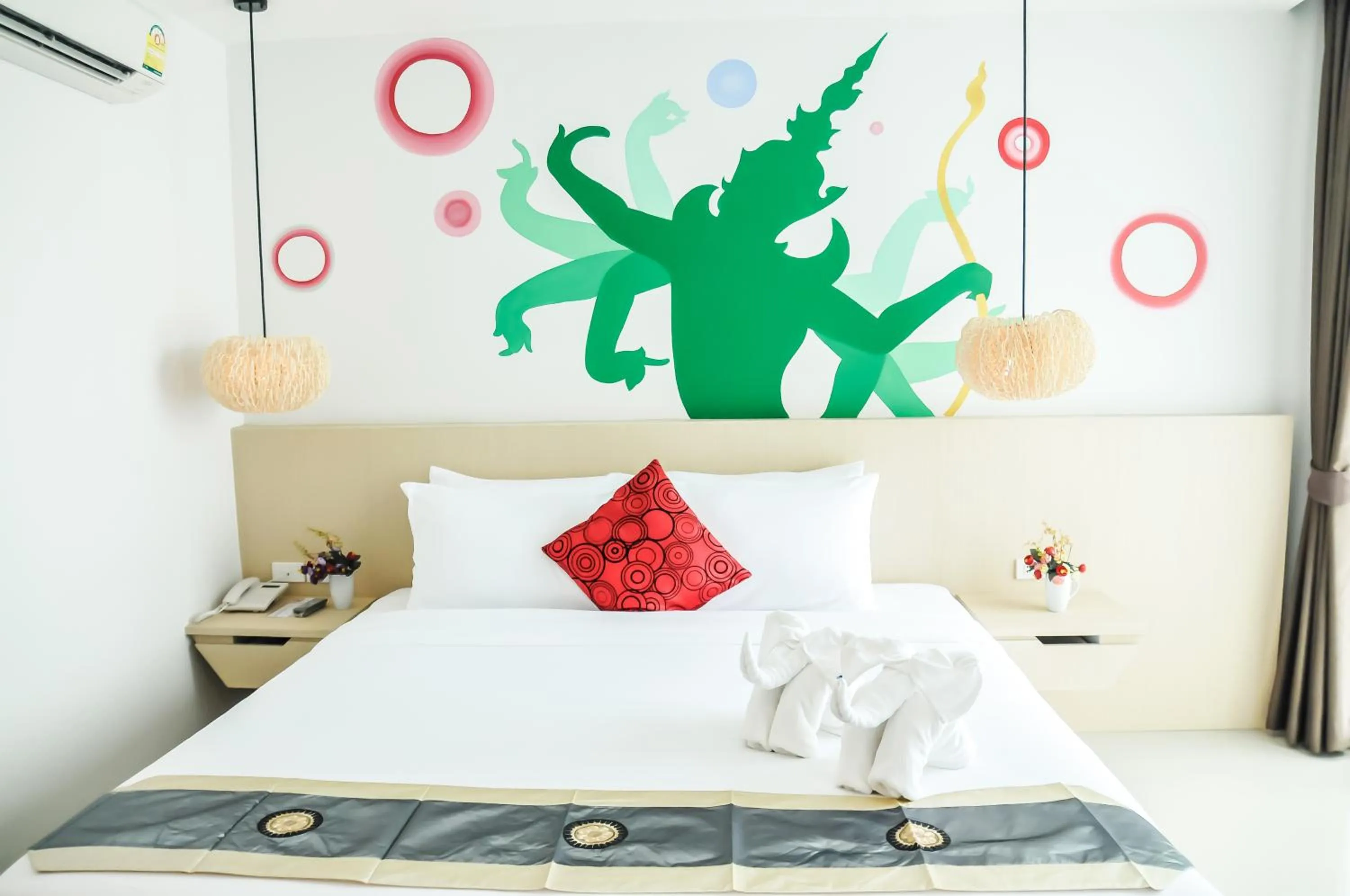 Decorative detail, Bed in The Sila Hotel