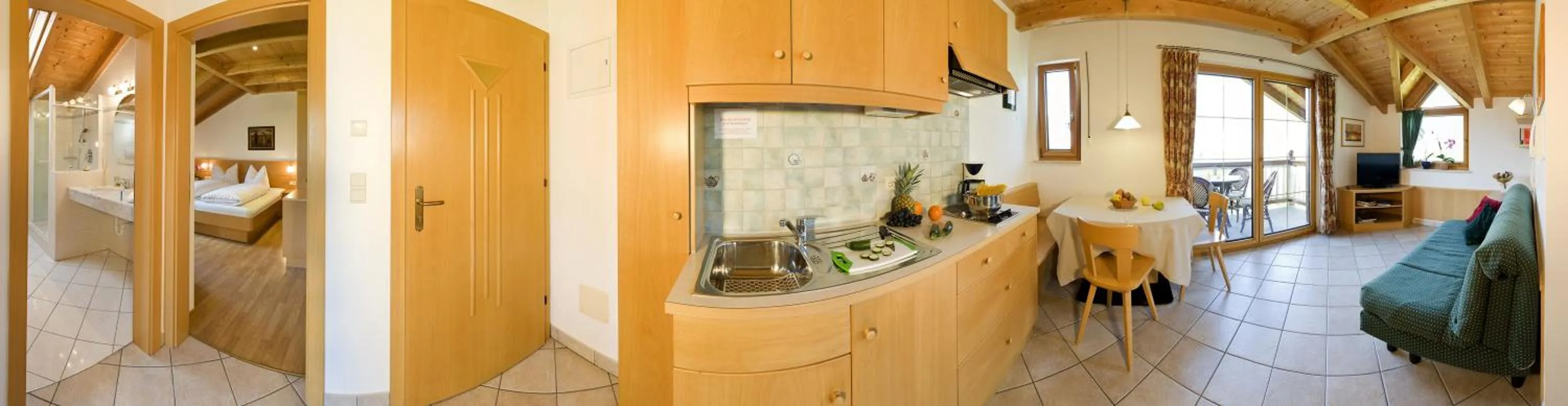 Kitchen or kitchenette in Pension Appartment Hecherhof