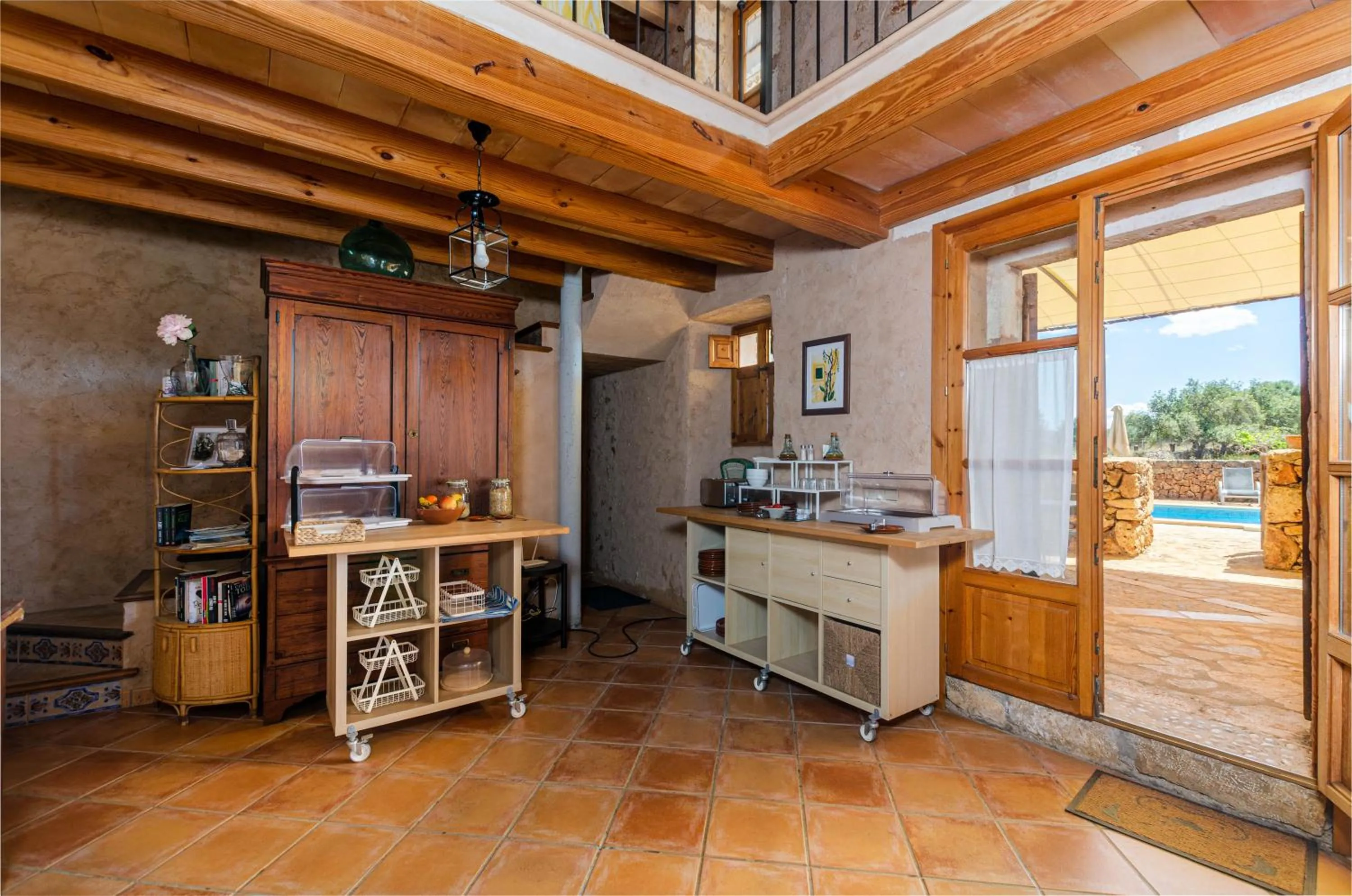 Dining area in Can Porretí Agroturisme
