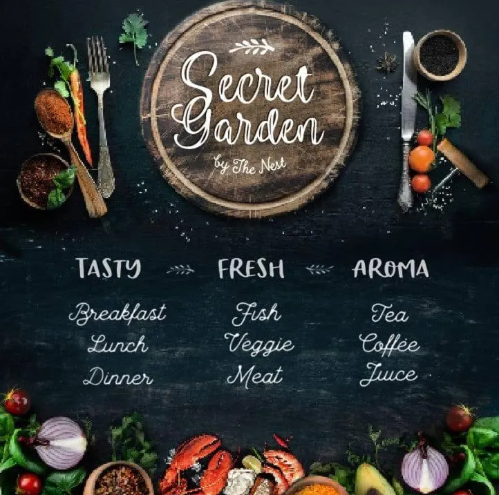 Logo/Certificate/Sign in Secret Garden Galle Fort