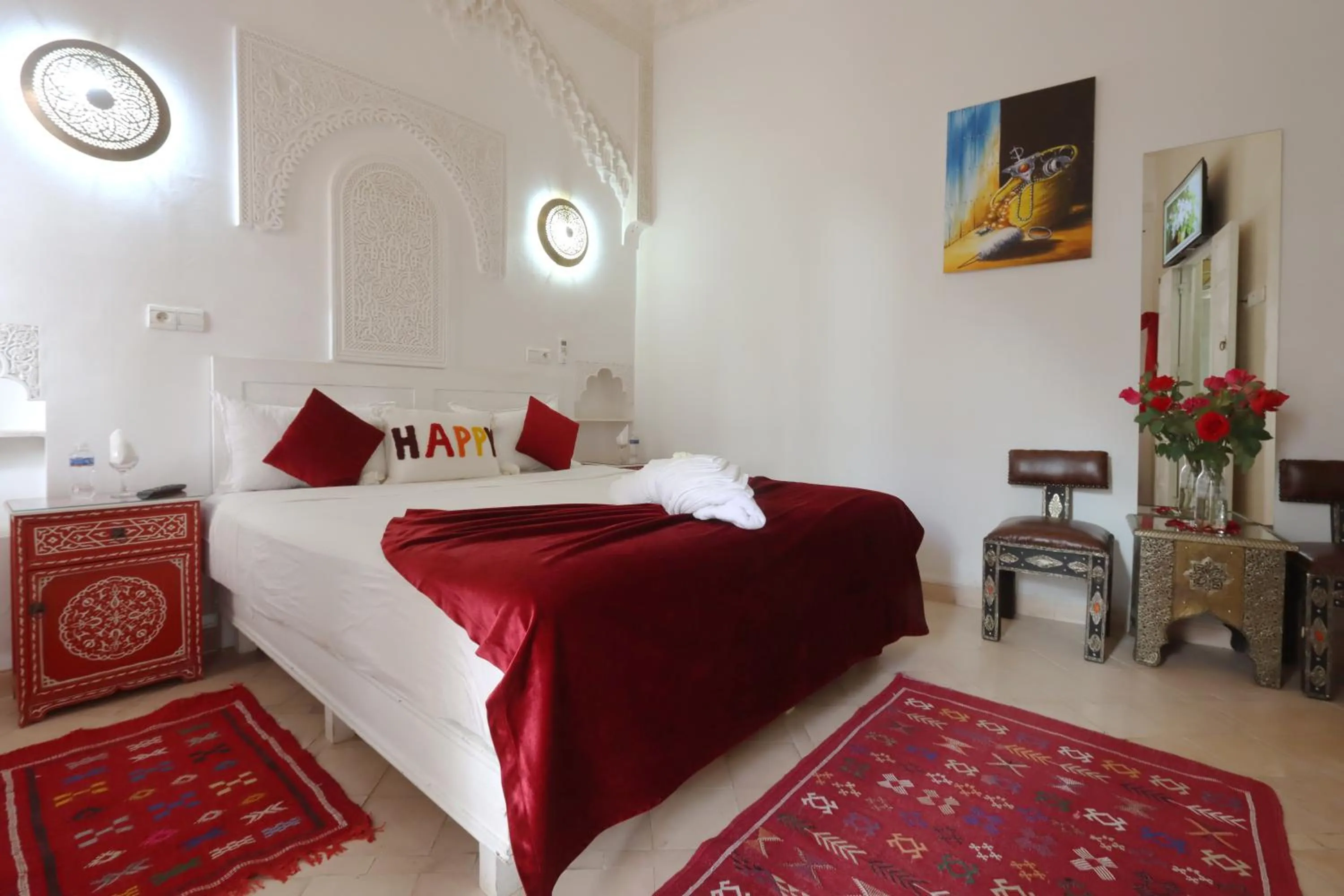 Bed in Riad Morocco Sky