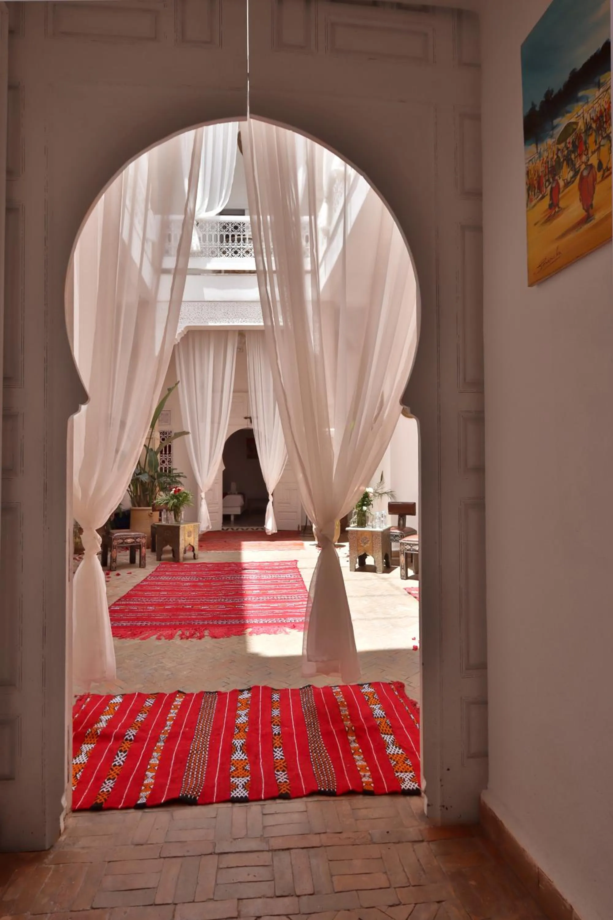 Seating area in Riad Morocco Sky