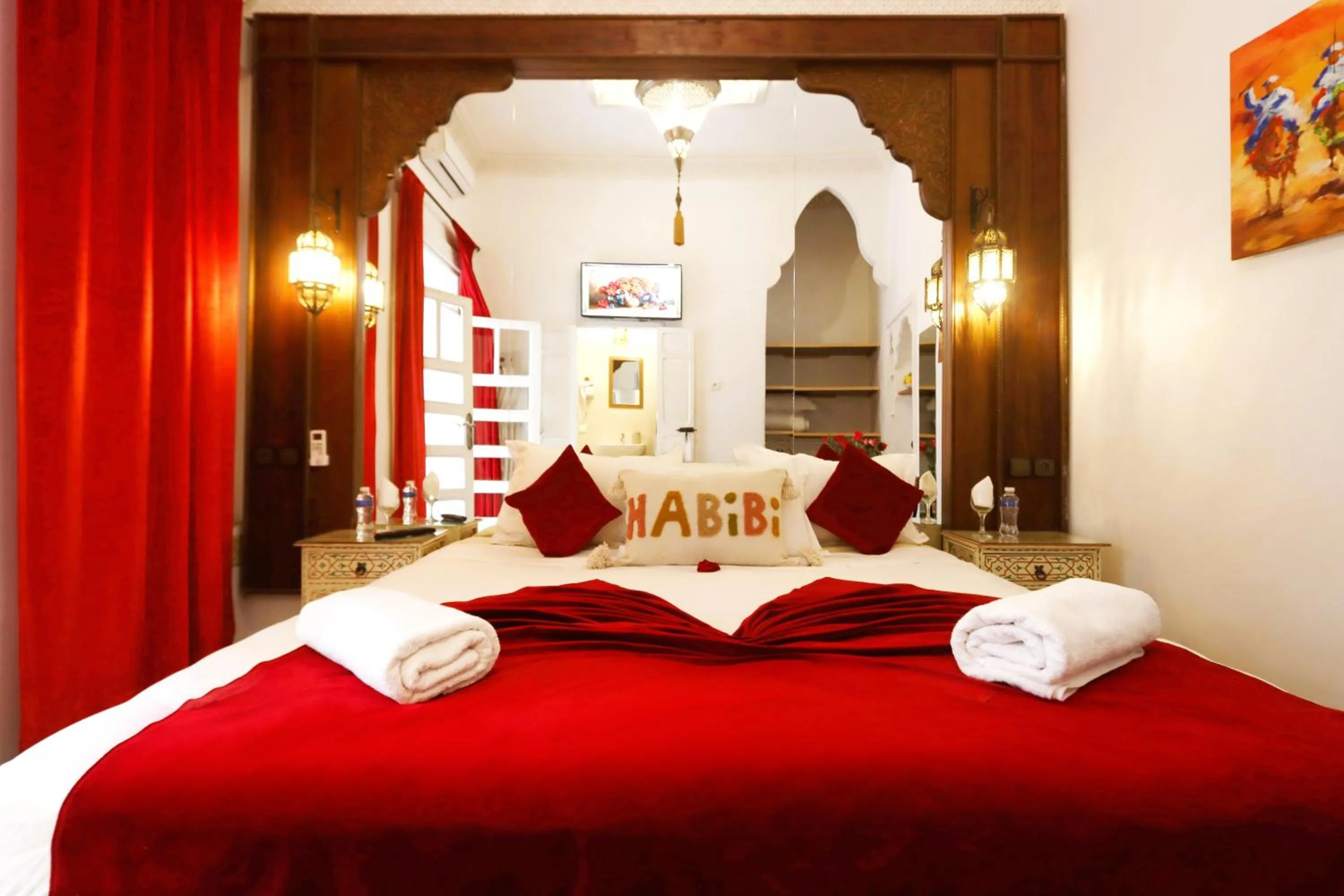 Bed in Riad Morocco Sky
