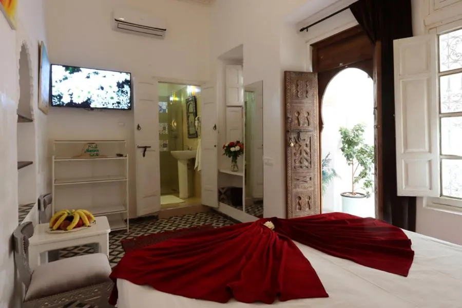 Bed in Riad Morocco Sky