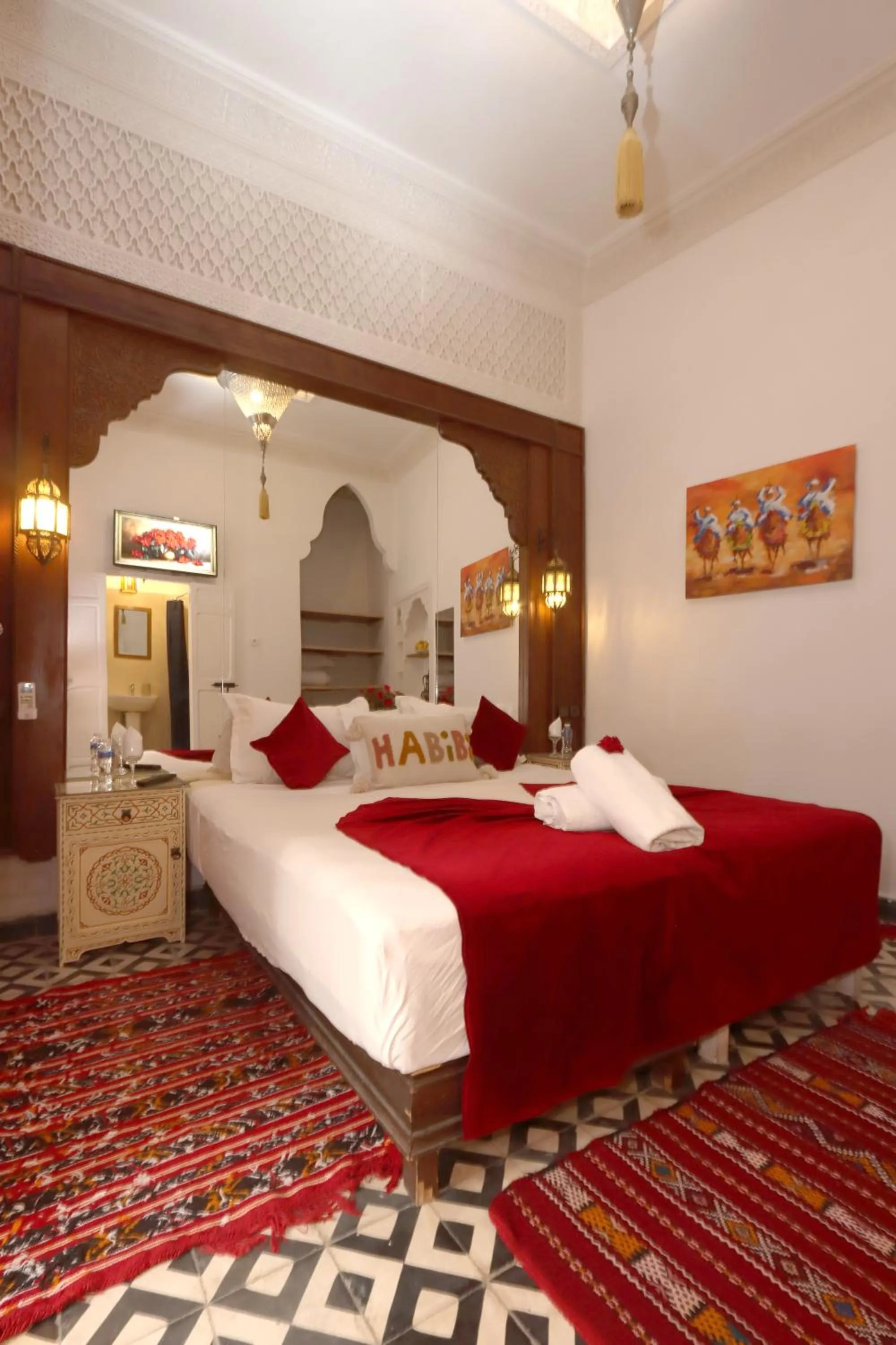 Bed in Riad Morocco Sky