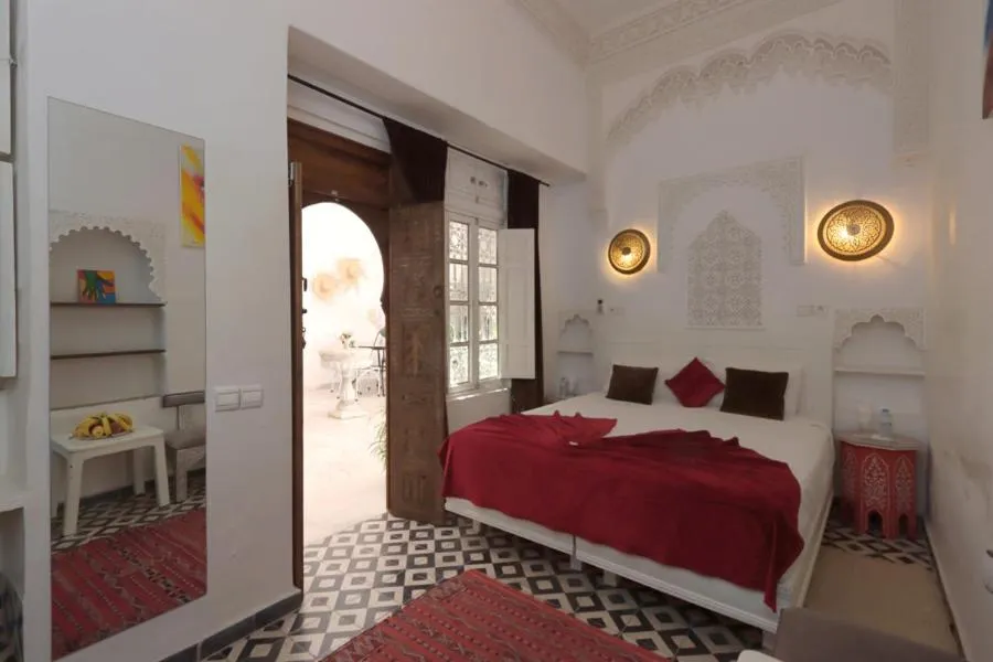 Bed in Riad Morocco Sky