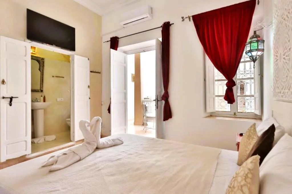 Bed in Riad Morocco Sky