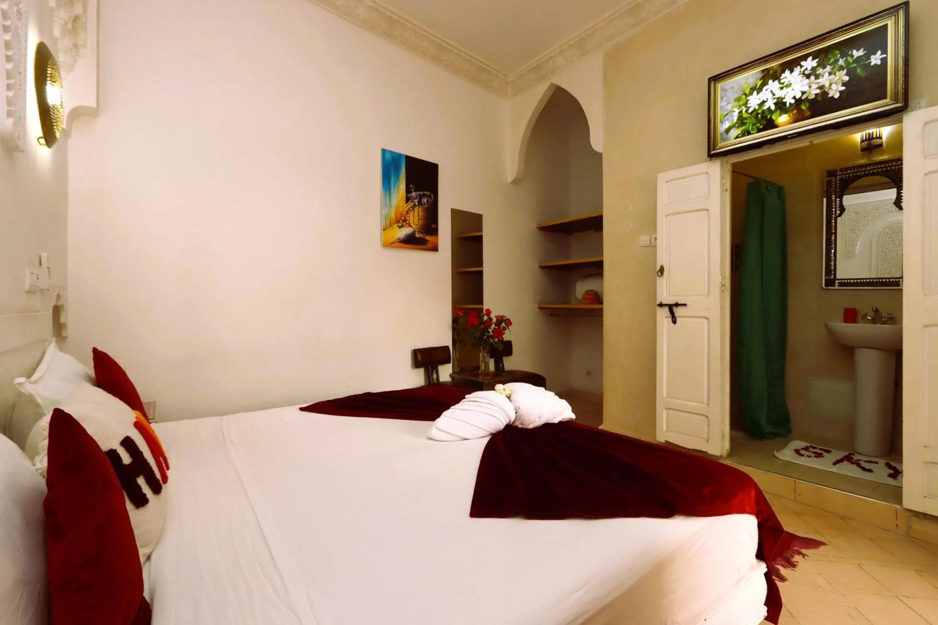 Bed in Riad Morocco Sky