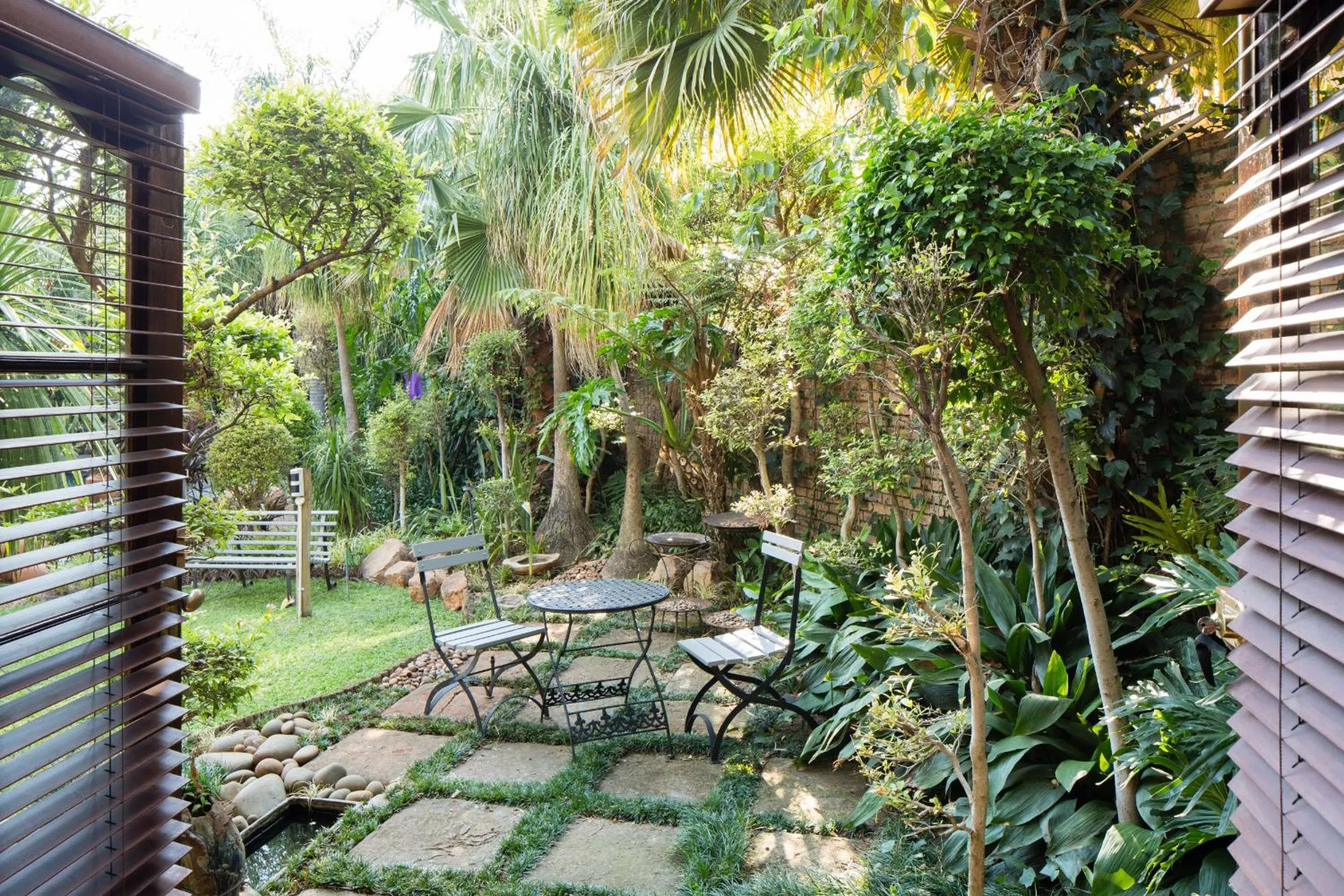 Garden view in The Art Guesthouse