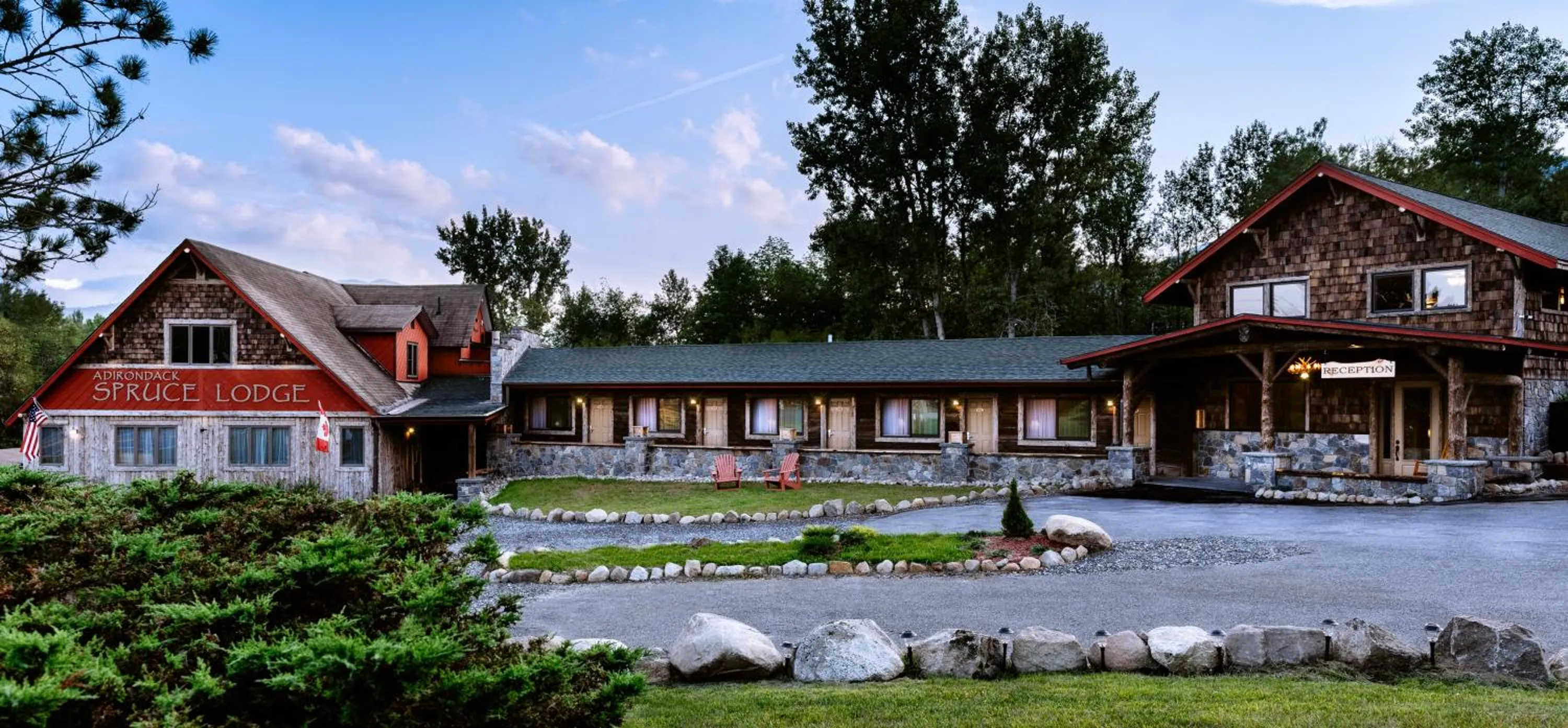 Property building in Adirondack Spruce Lodge