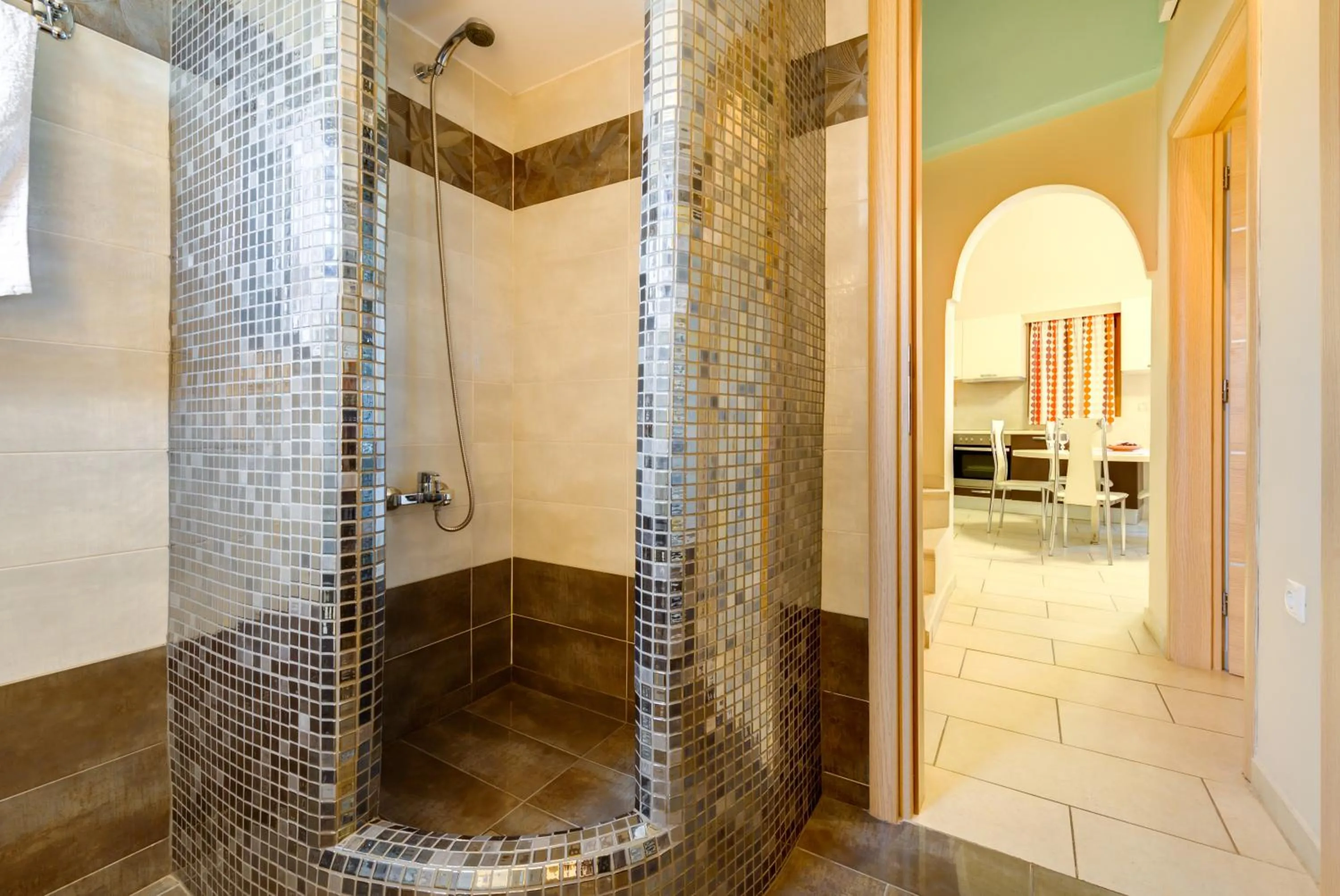 Shower in Akrotiri Apartments