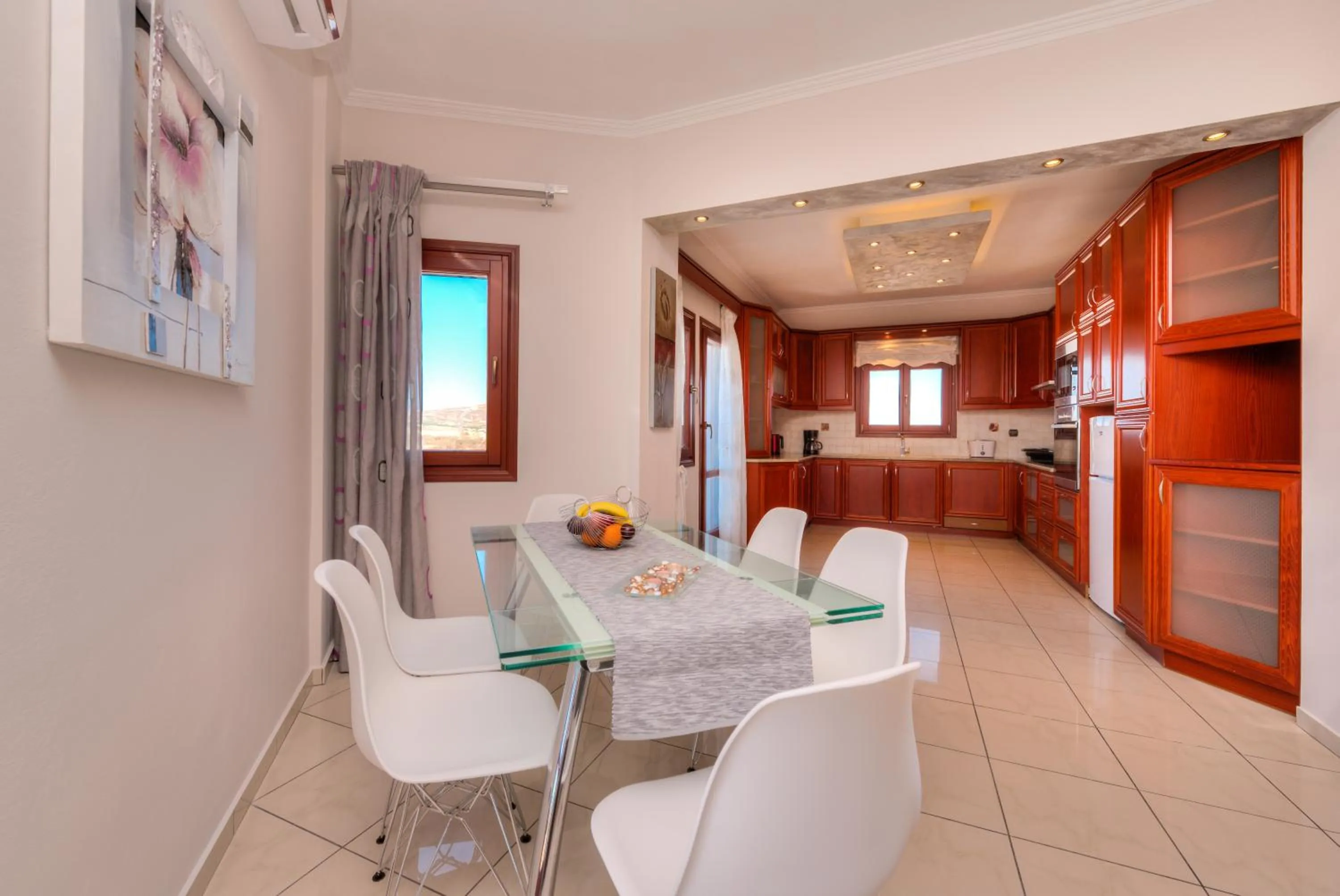 Kitchen or kitchenette in Akrotiri Apartments