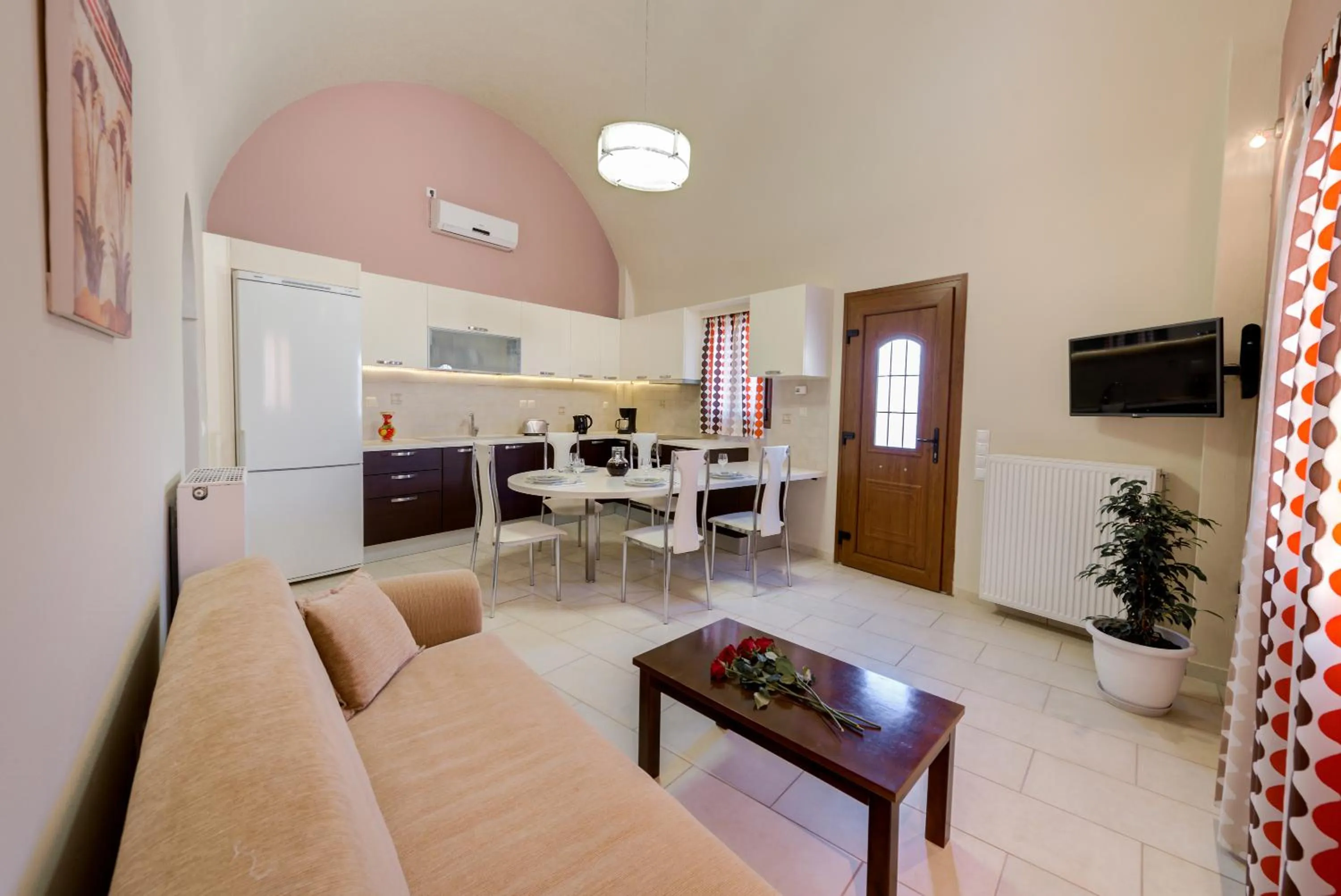 Kitchen or kitchenette in Akrotiri Apartments