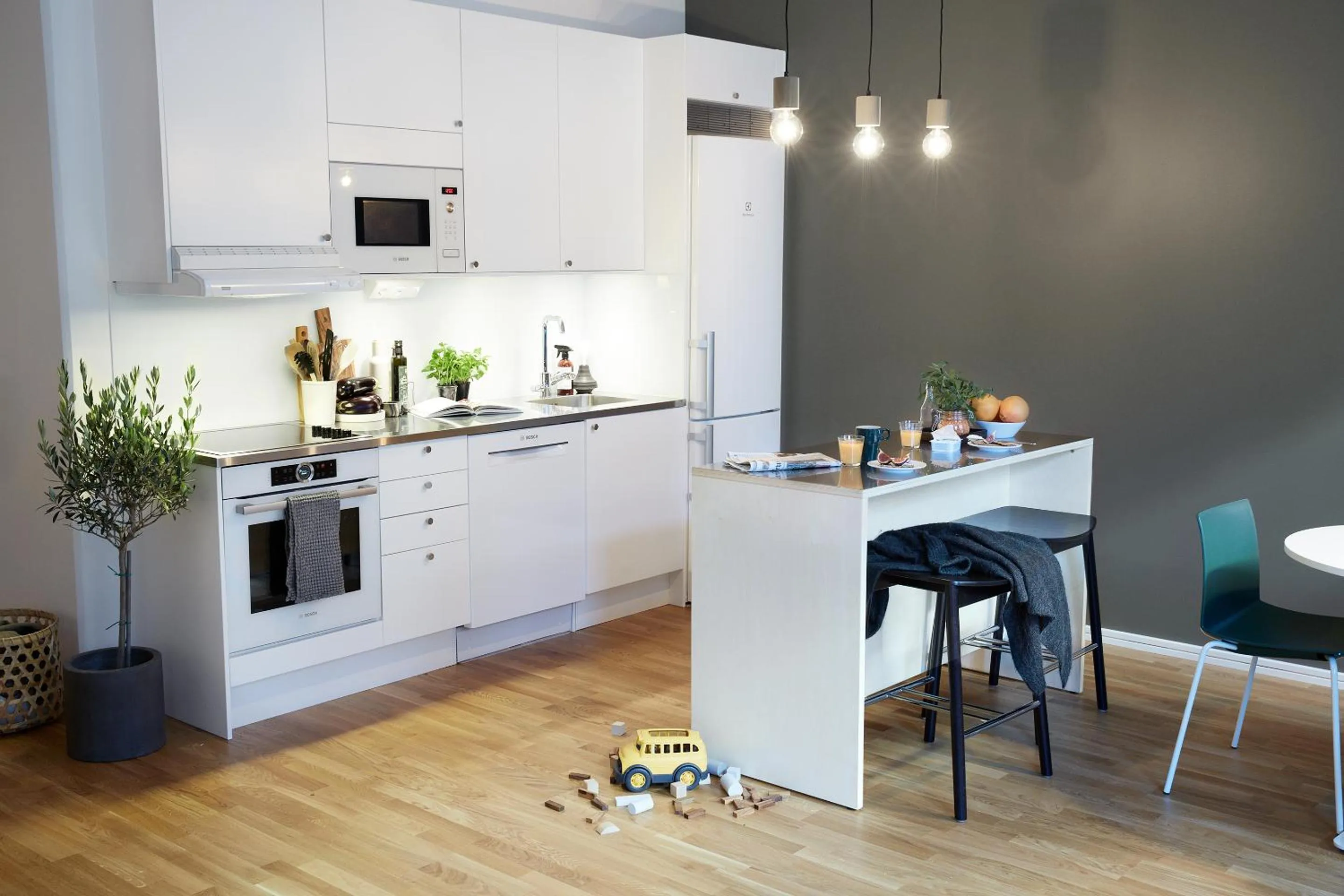 Kitchen or kitchenette in Forenom Hotels & Apartments Kista