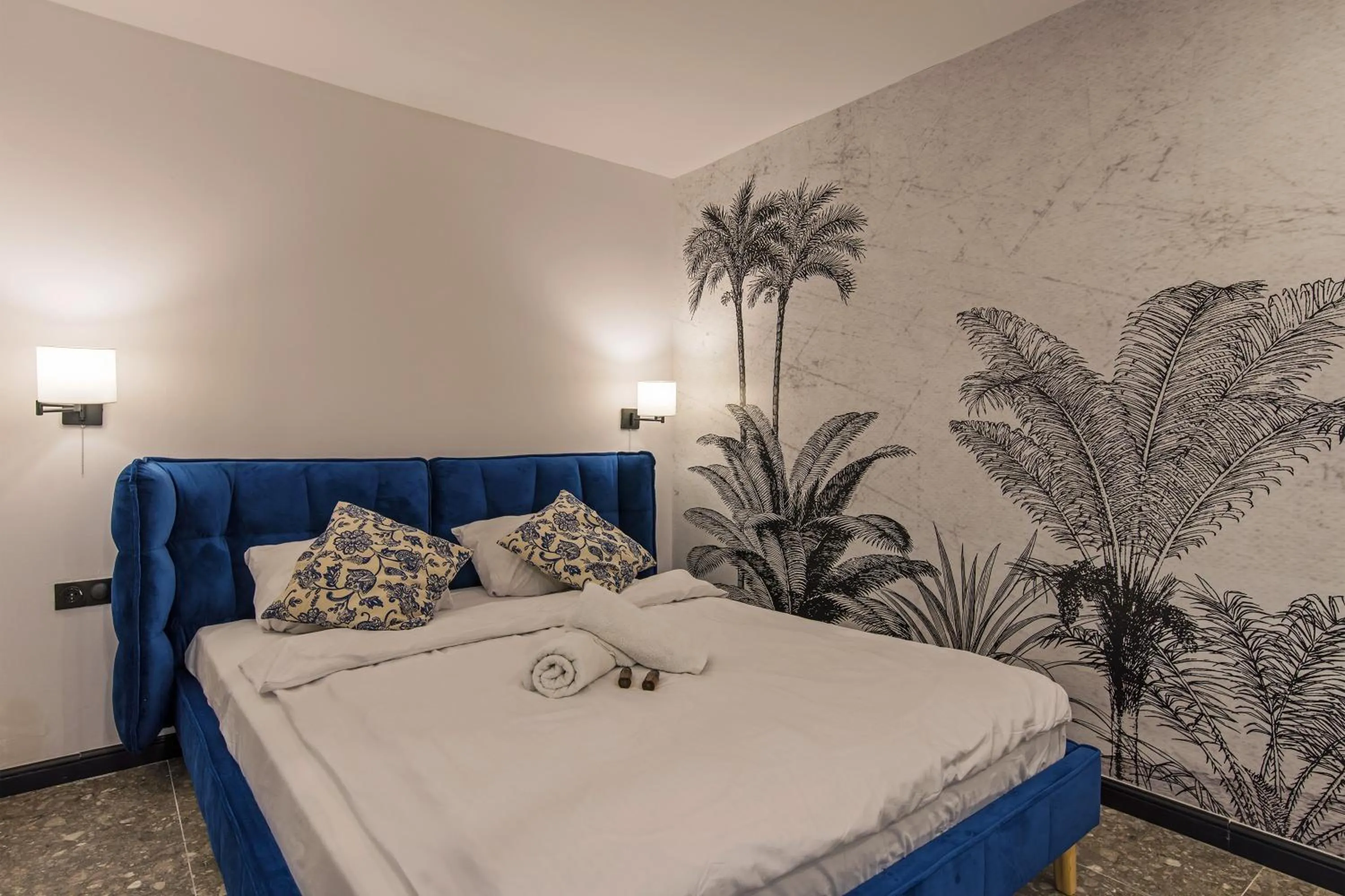 Bed in Galeria Italiana Apartments