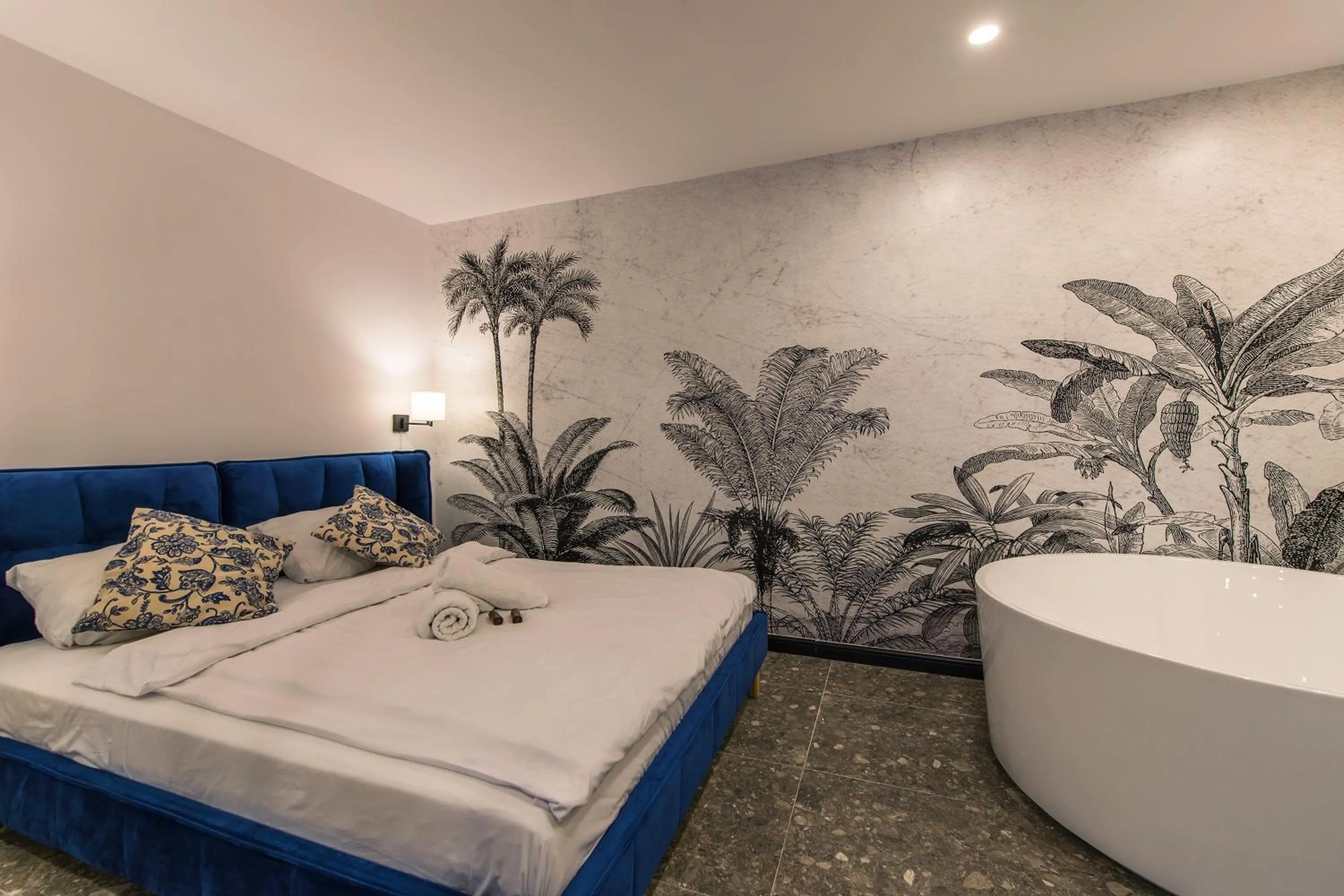 Bed in Galeria Italiana Apartments