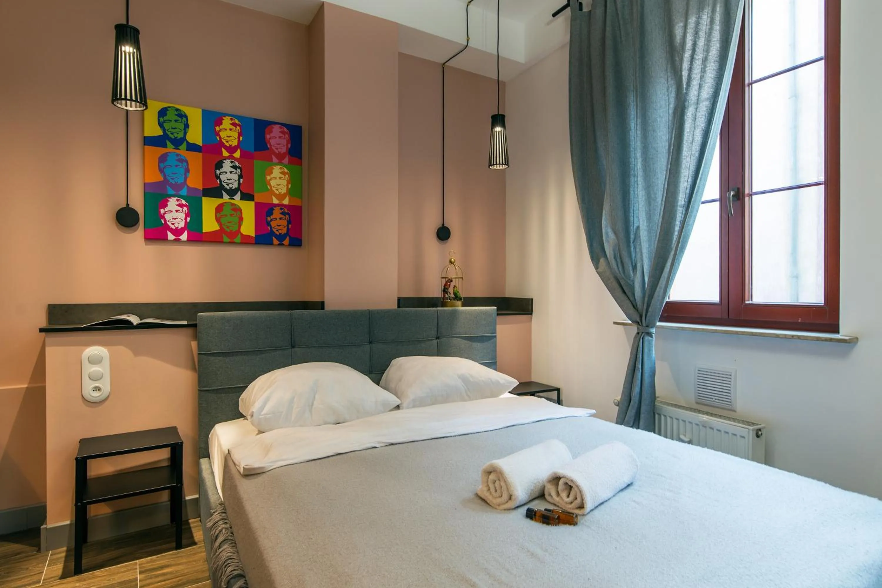 Bed in Galeria Italiana Apartments