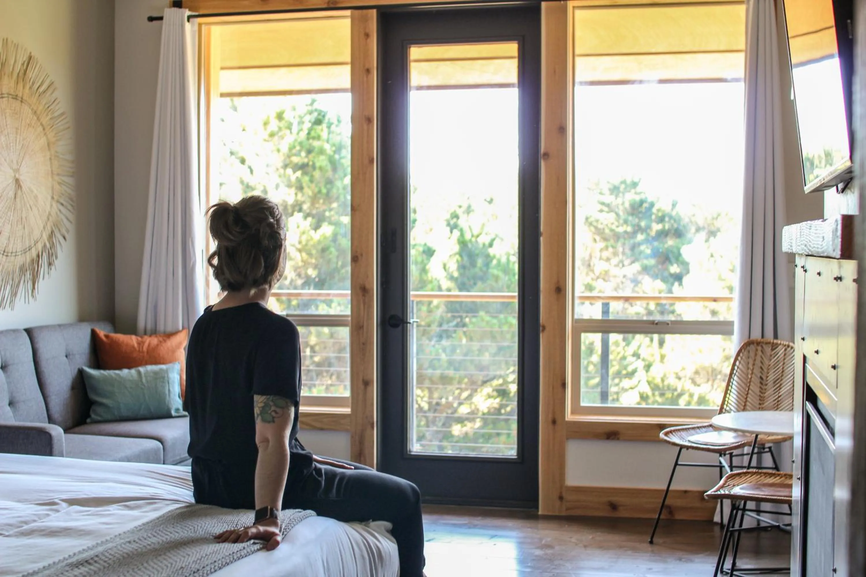 Garden view, Bed in Inn at Discovery Coast