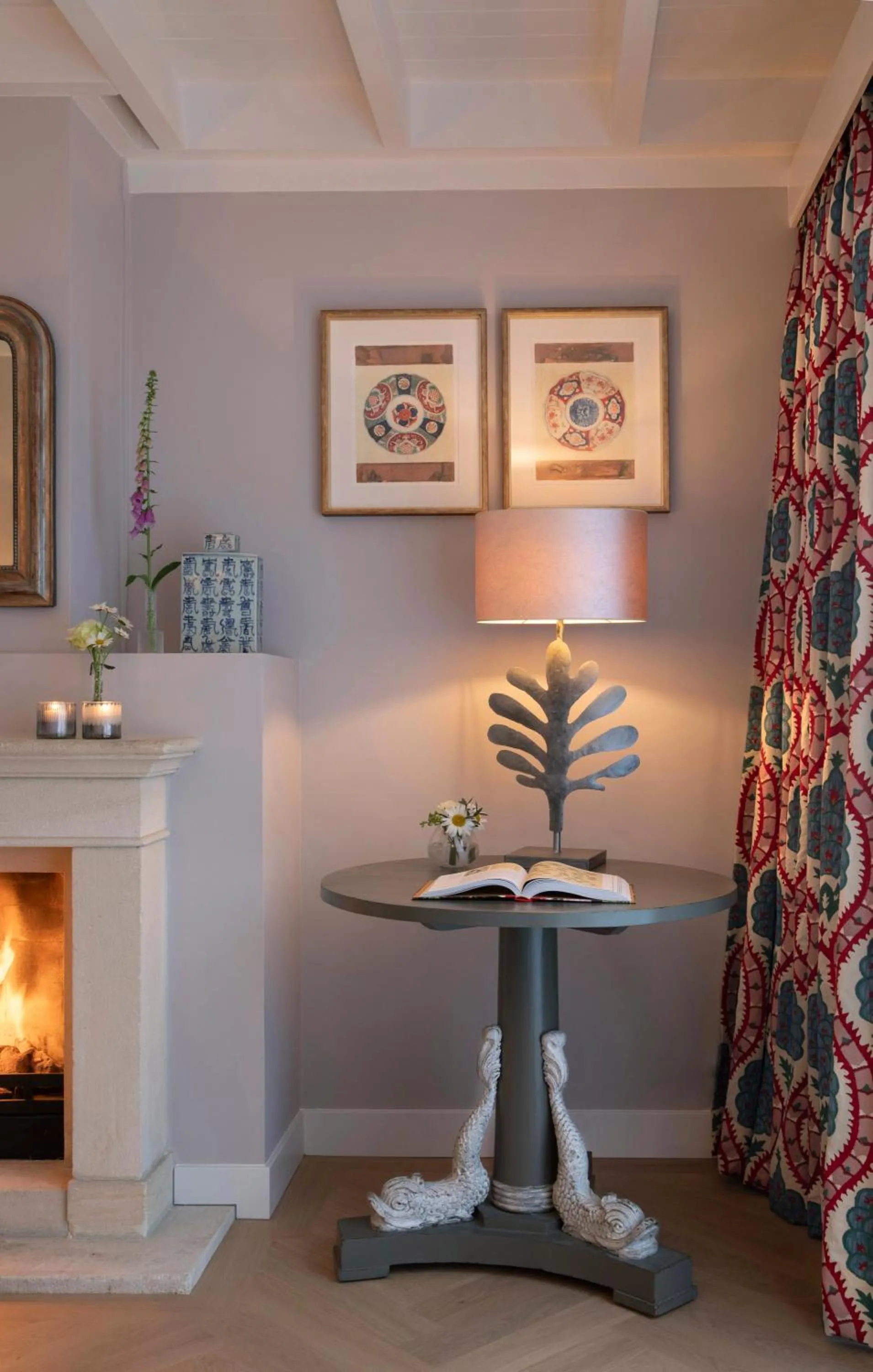 fireplace in Relais & Chateaux Hotel Landgoed Het Roode Koper