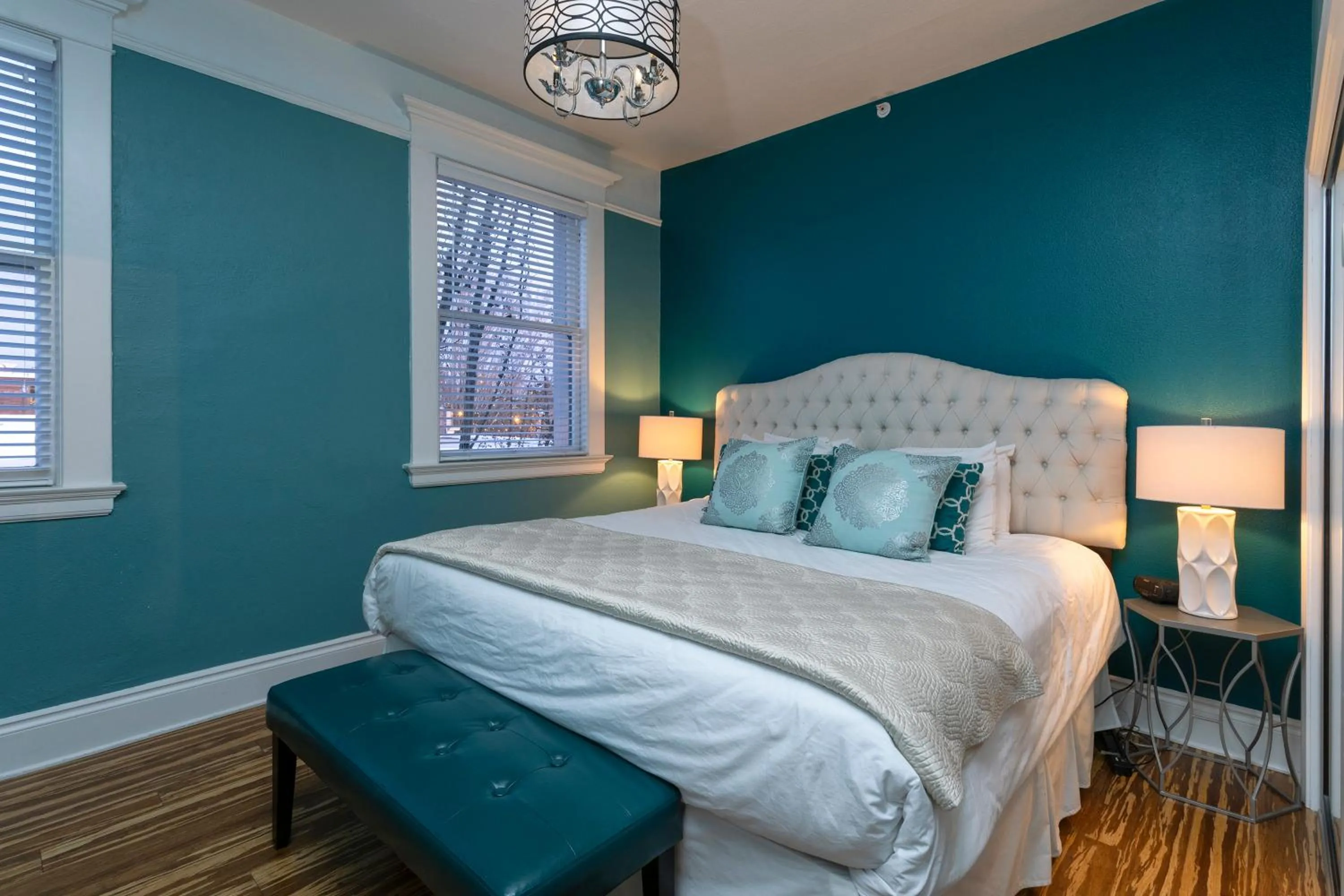 Bedroom, Bed in 3rd Street Flats