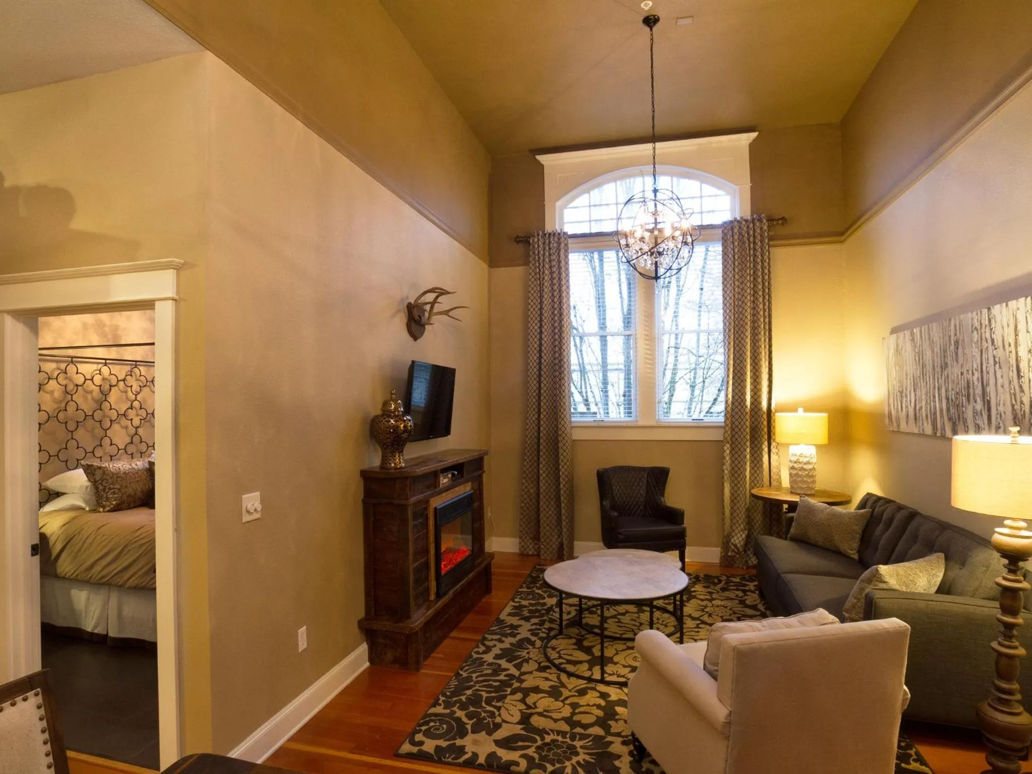 Living room, Bed in 3rd Street Flats