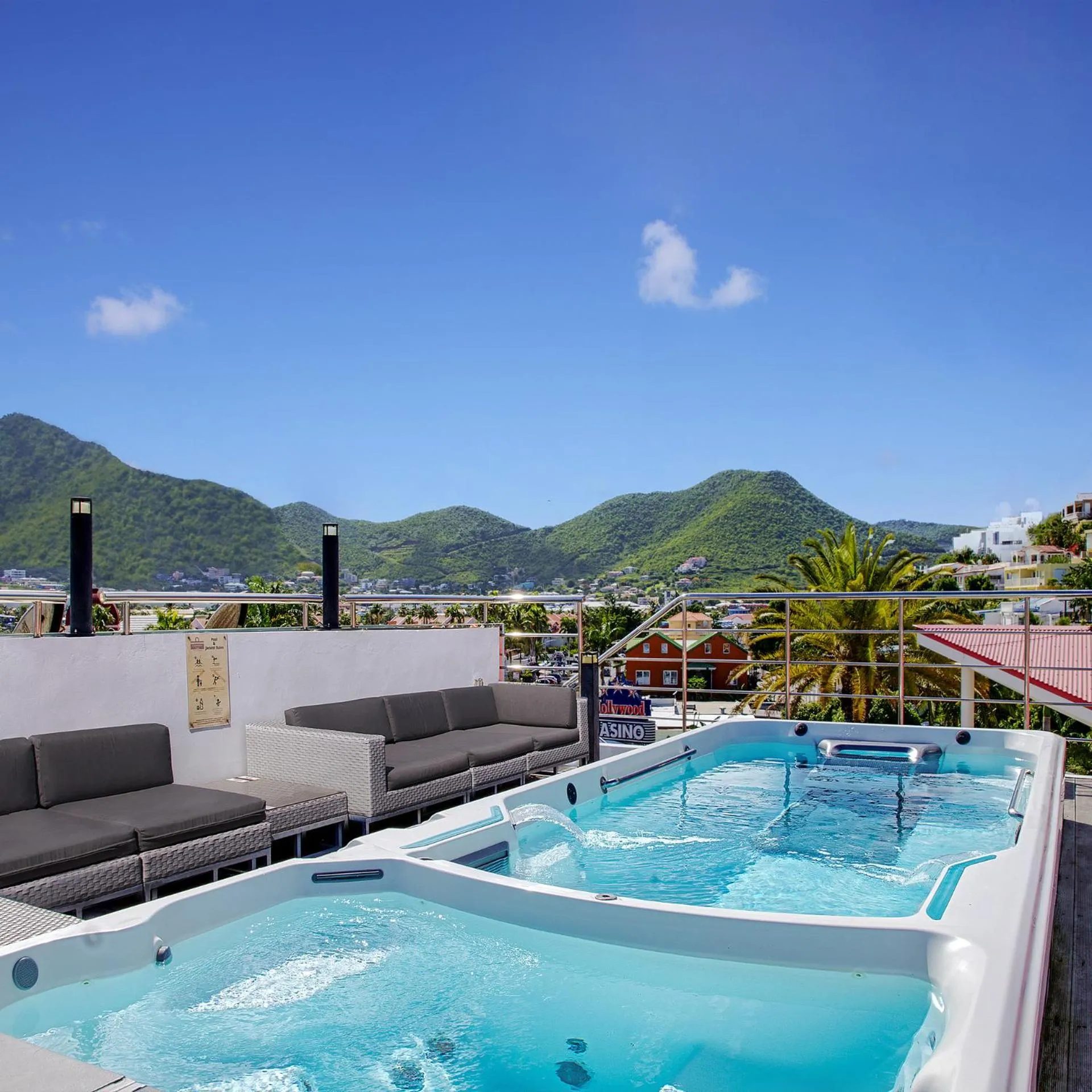Pool view in Commodore Suites