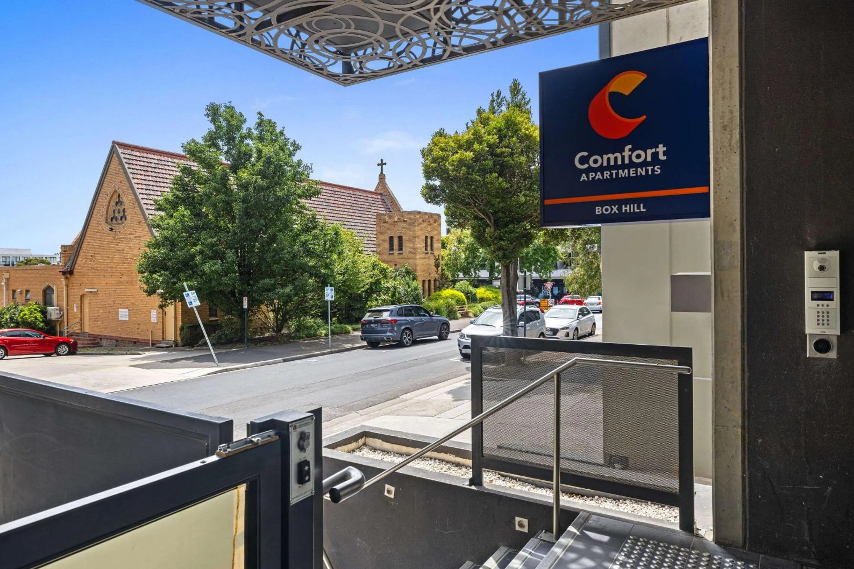 Property building in Comfort Apartments Box Hill