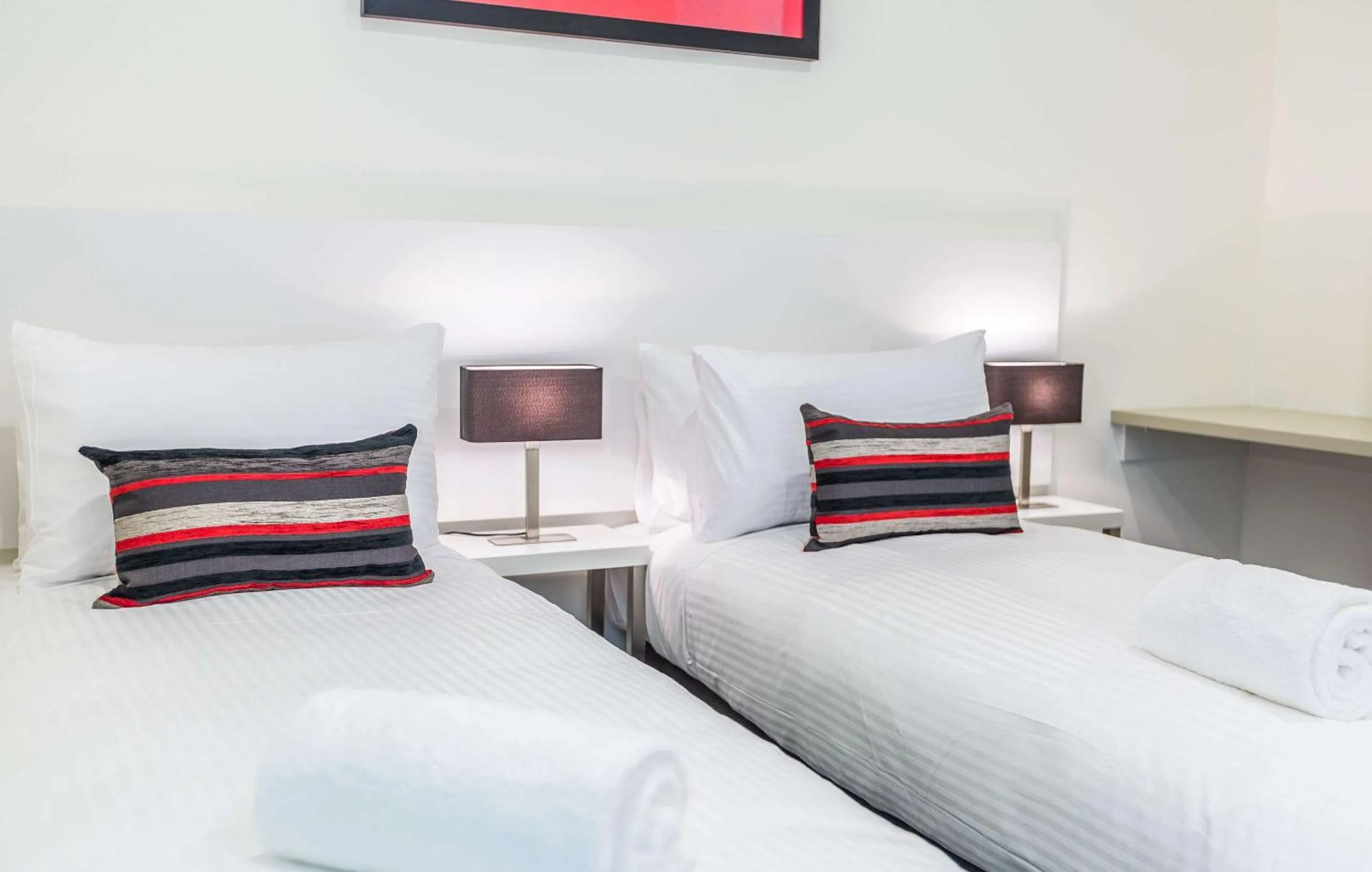 Bedroom, Bed in Comfort Apartments Box Hill